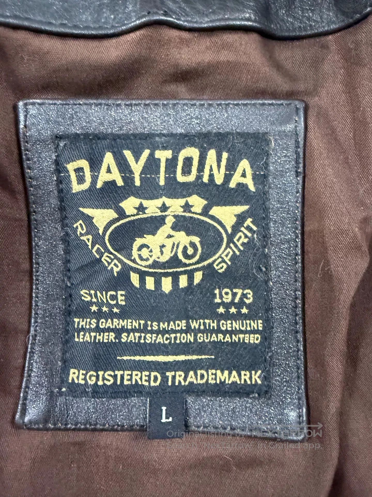 Other Daytona Men's Heavyweight Leather Jacket. Size US L / EU 52-54 / 3 - 4 Thumbnail