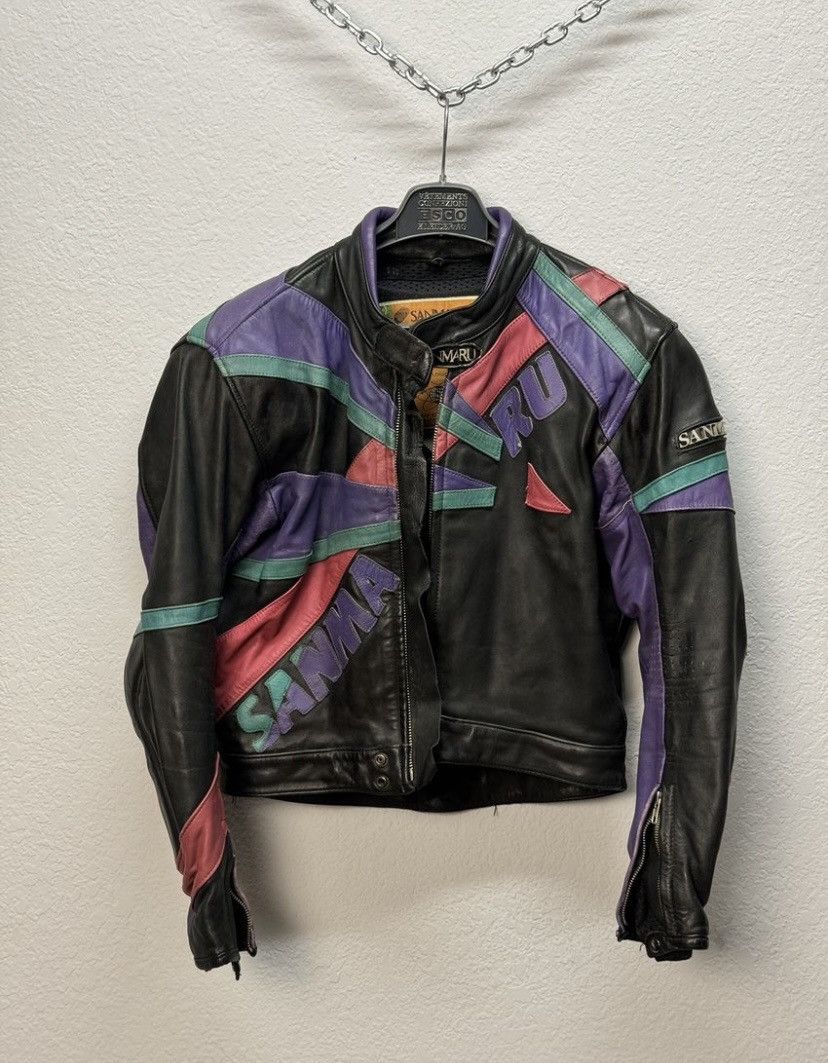 Genuine Leather × Japanese Brand Leather Jacket Vintage Faded Racing Brown Biker Y2K Size US L / EU 52-54 / 3 - 4 Thumbnail