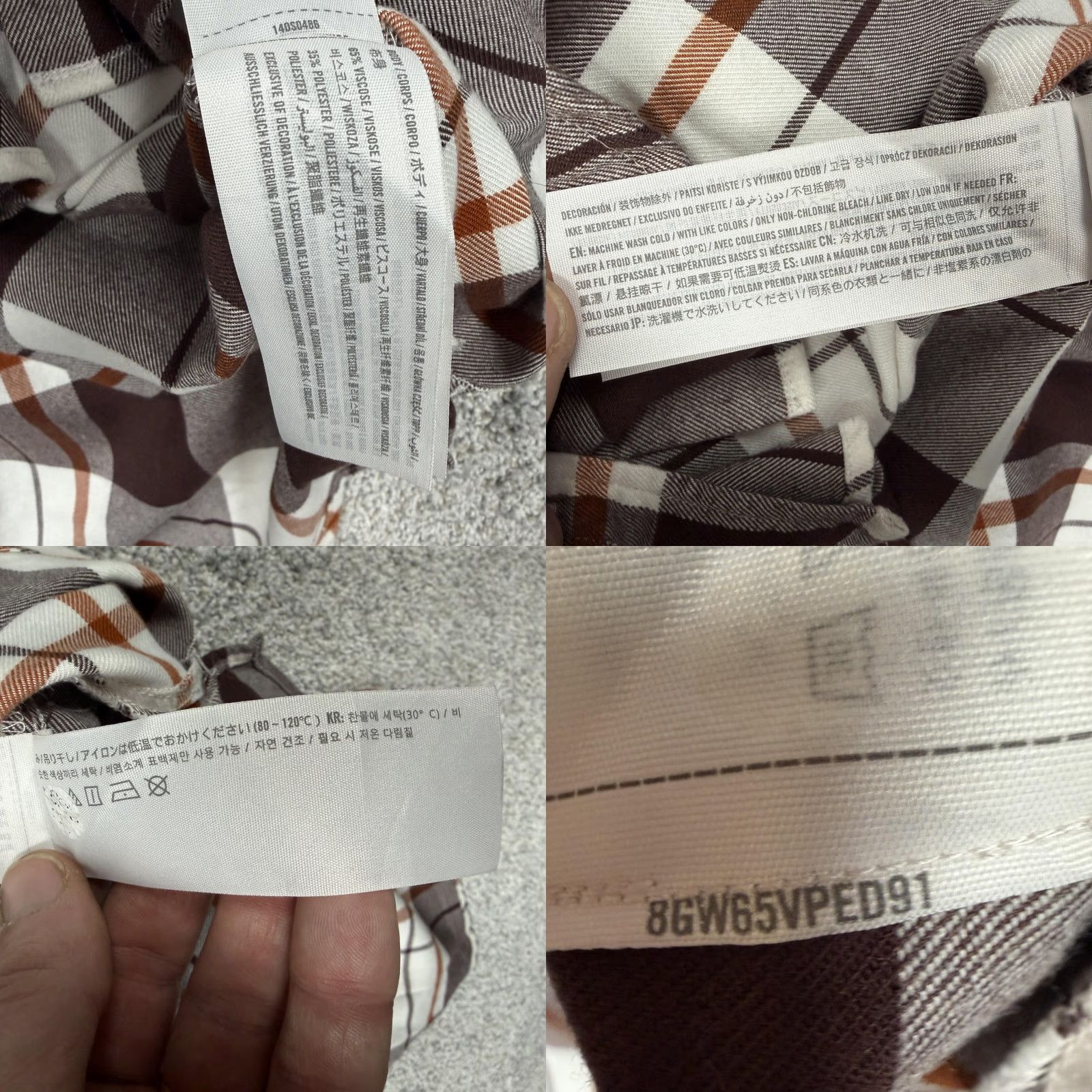 Abercrombie & Fitch Abercrombie & Fitch Flannel Shirt S Brown Plaid Casual Long Sleeve Button-Up Womens Regular Fall Grunge Hipster Pockets Vintage: No Size S / US 4 / IT 40 - 8 Thumbnail