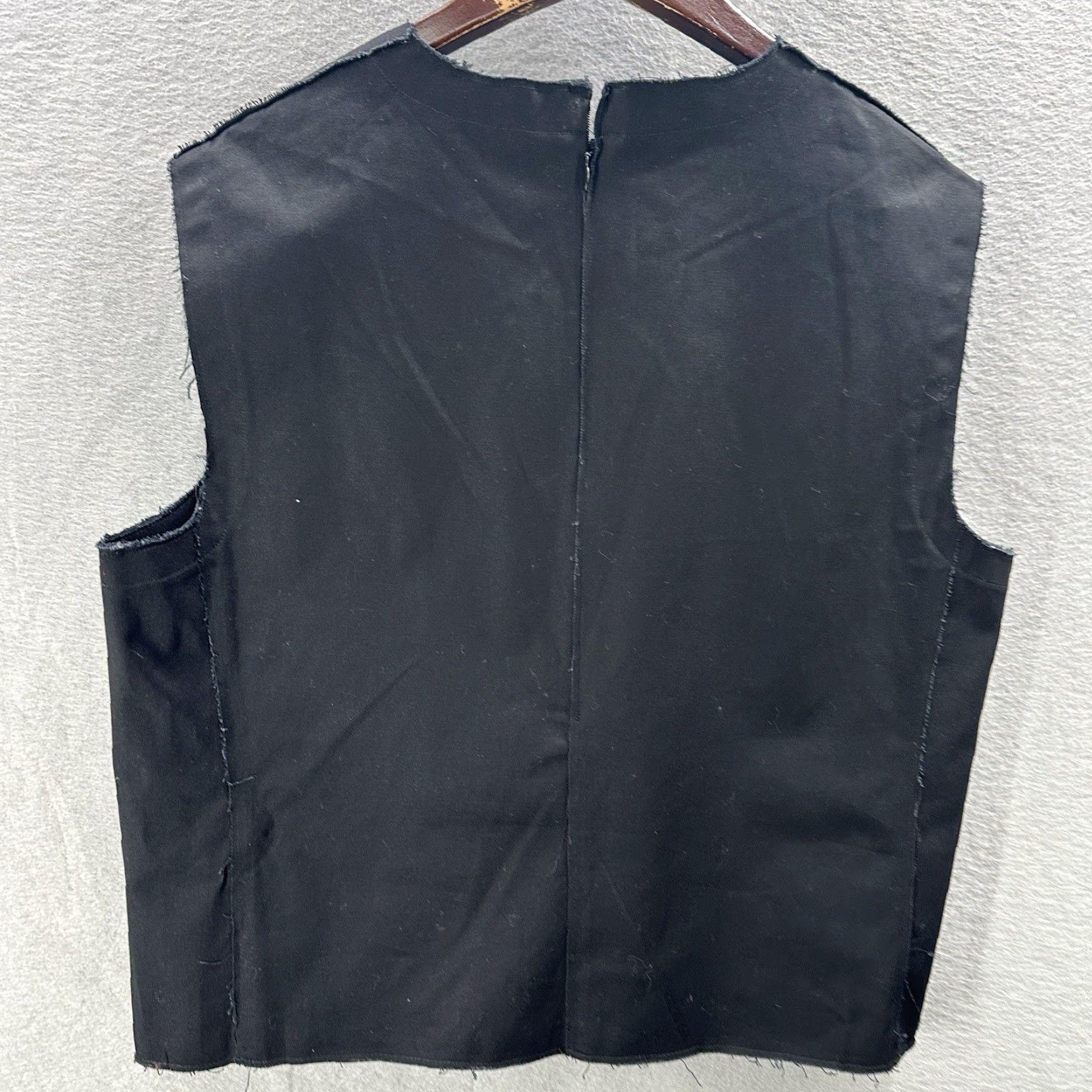 Valentino Frances Valentine Top Women L Black Sleeveless Tank Cotton Twill Zip Zipper Round Neck Vintage No? Wait Size L / US 10 / IT 46 - 6 Thumbnail