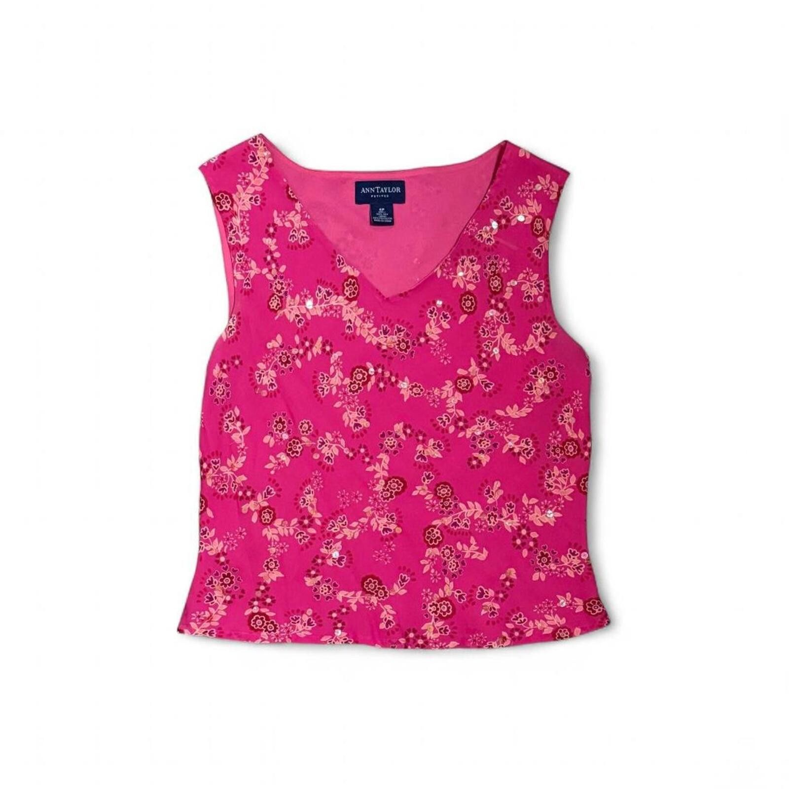 Ann Taylor Fairy y2k vintage pink sequin top Size S / US 4 / IT 40 - 1 Thumbnail