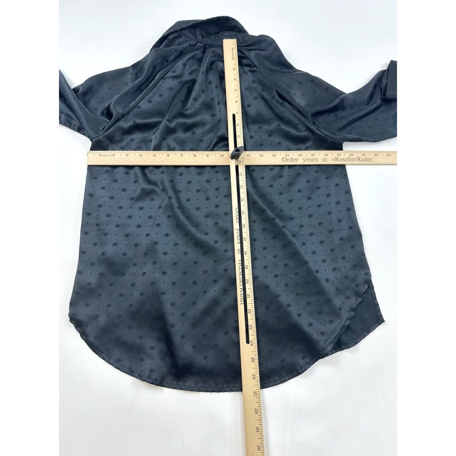 Coach ACOA Blouse Women’s S Small Black Stars Button Down Size S / US 4 / IT 40 - 5 Thumbnail