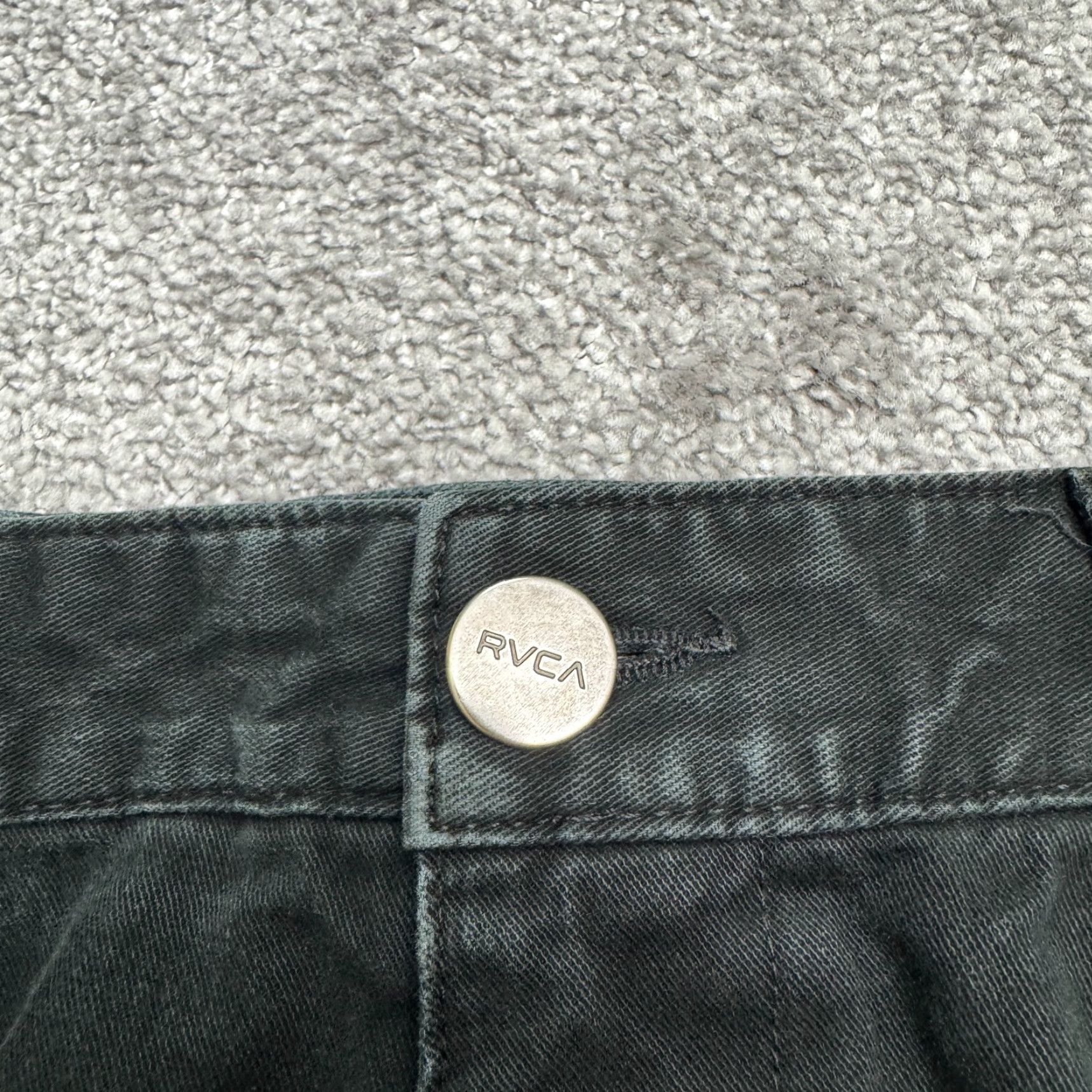 RVCA RVCA Pants Chino Slim Straight 5-Pocket Mens 33 Black Regular Inseam 31" Twill Flat Front Button Zip Modern Classic Mens Size US 35 - 3 Thumbnail