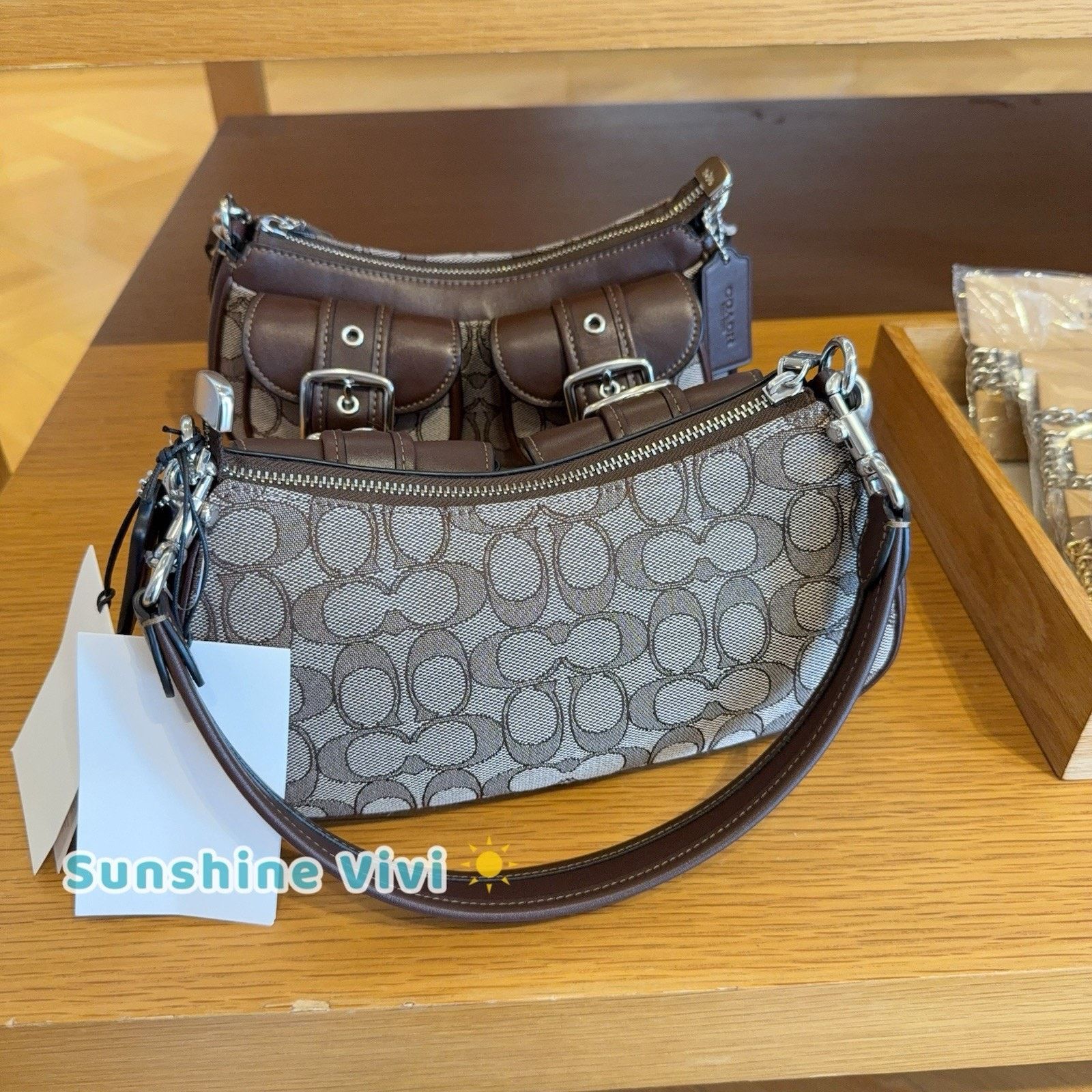 Coach NWT Coach Ashton Bag Signature Jacquard CBJ00 Oak/Maple Size ONE SIZE - 3 Thumbnail