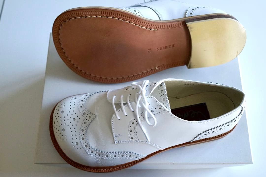 Christopher Nemeth *Brand New* White Leather Shoes Size US 9 / EU 42 - 3 Thumbnail