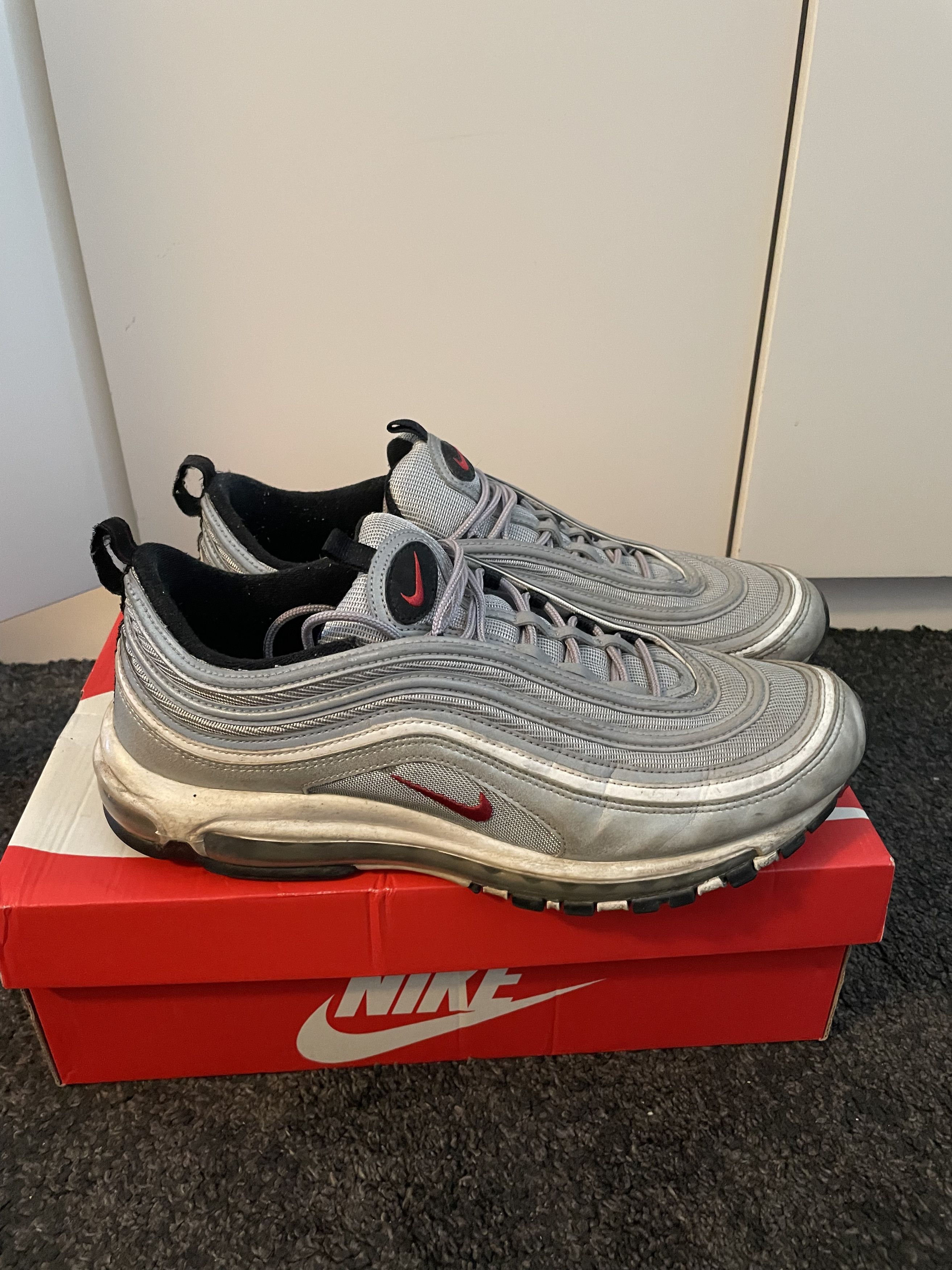 Nike Nike Air Max 97 OG Silver Bullet (2017) Size US 12 / EU 45 - 3 Thumbnail