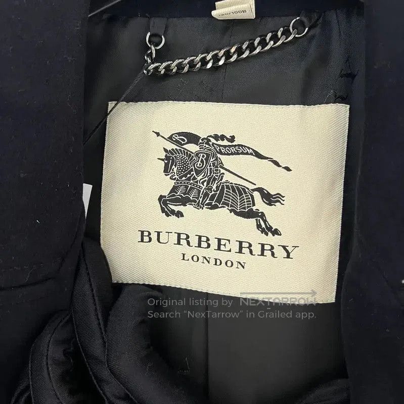 Burberry Burberry Black Wool Blend Men's Coat. Size US XL / EU 56 / 4 - 4 Thumbnail