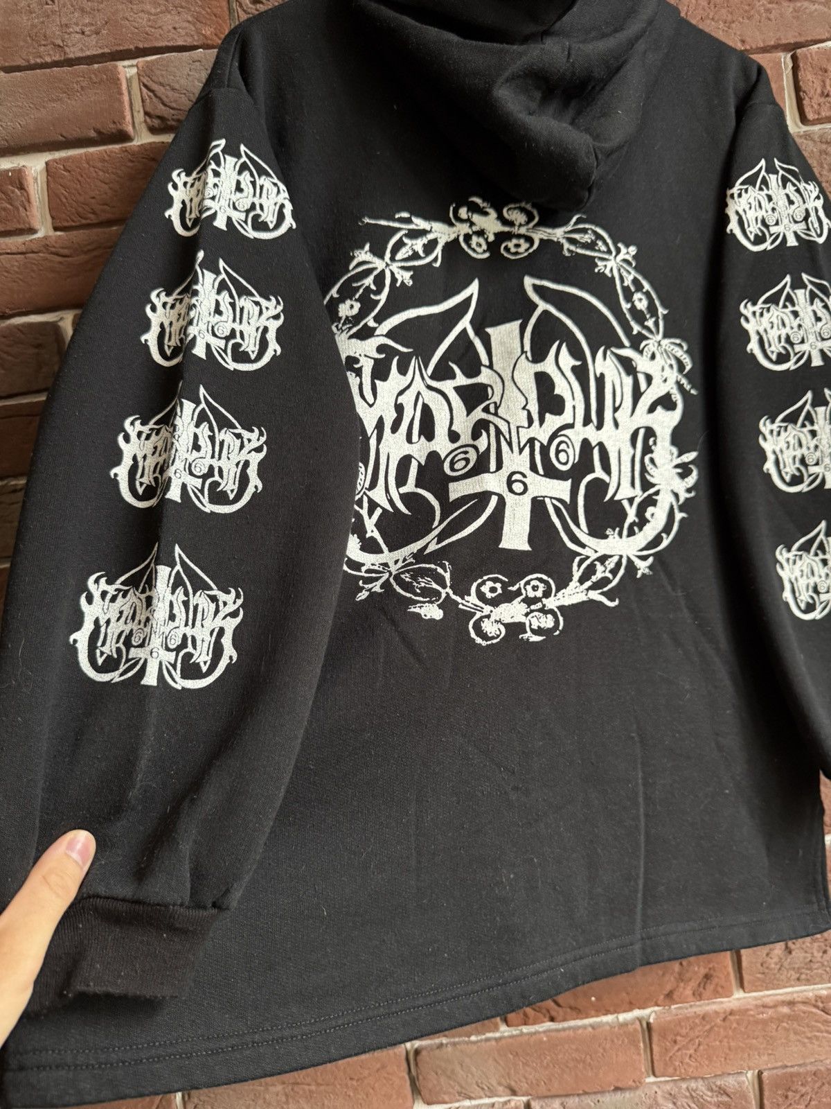 Band Tees VINTAGE 00s MARDUK Plague Angel Black Metal Band HOODIE L Size US L / EU 52-54 / 3 - 10 Thumbnail