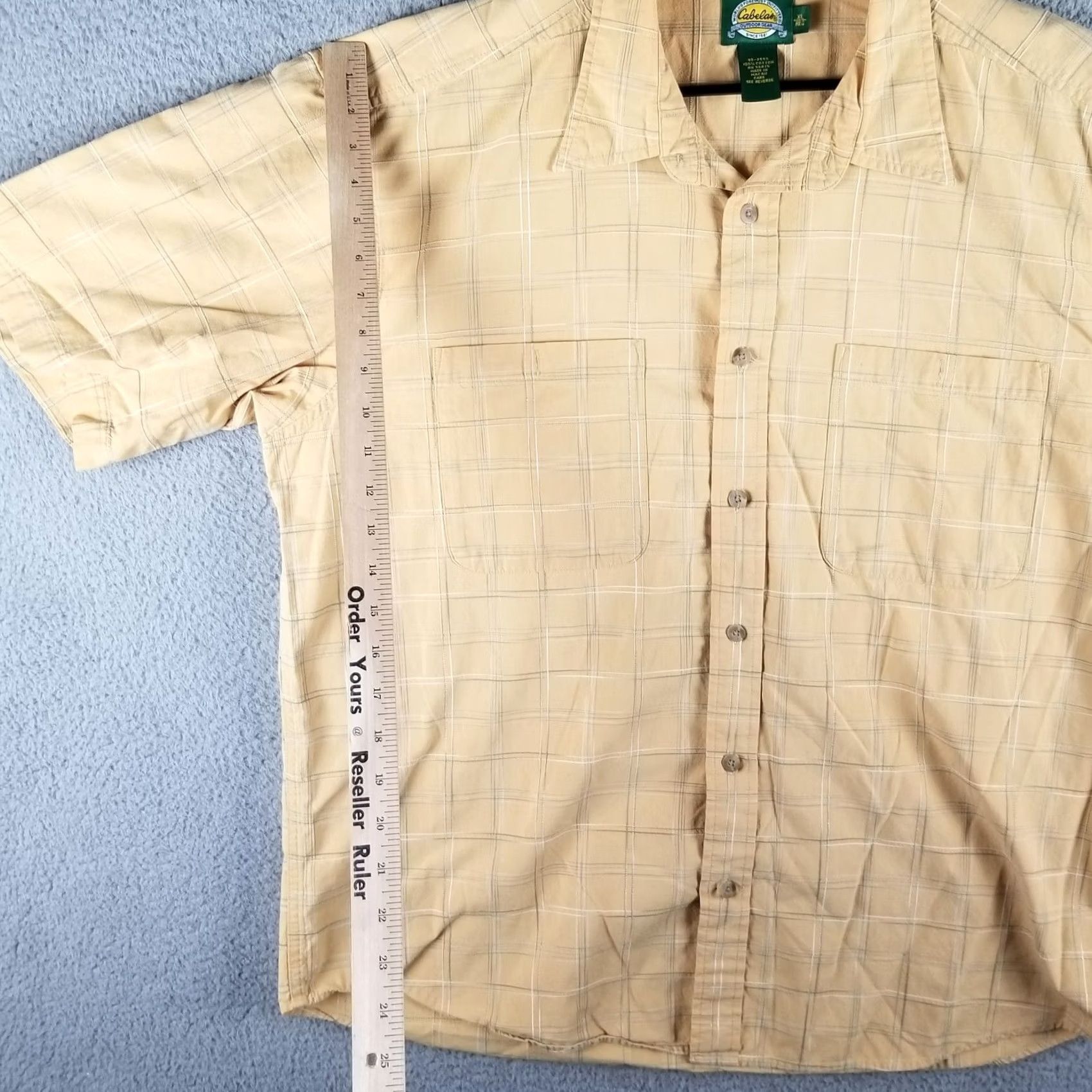 Vintage Cabela's Shirt Men XL Check Chambray Pocket Button-Down Outdoor Casual Newsletters? Size US XL / EU 56 / 4 - 4 Thumbnail