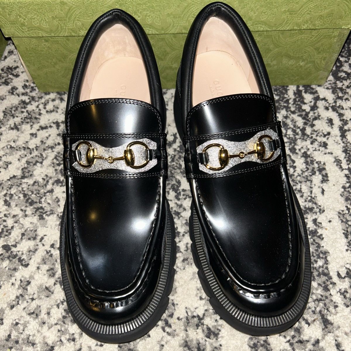 Gucci Gucci Horsebit Lug Sole Loafer Moccasin Leather Black Size US 10.5 / IT 40.5 - 2 Thumbnail