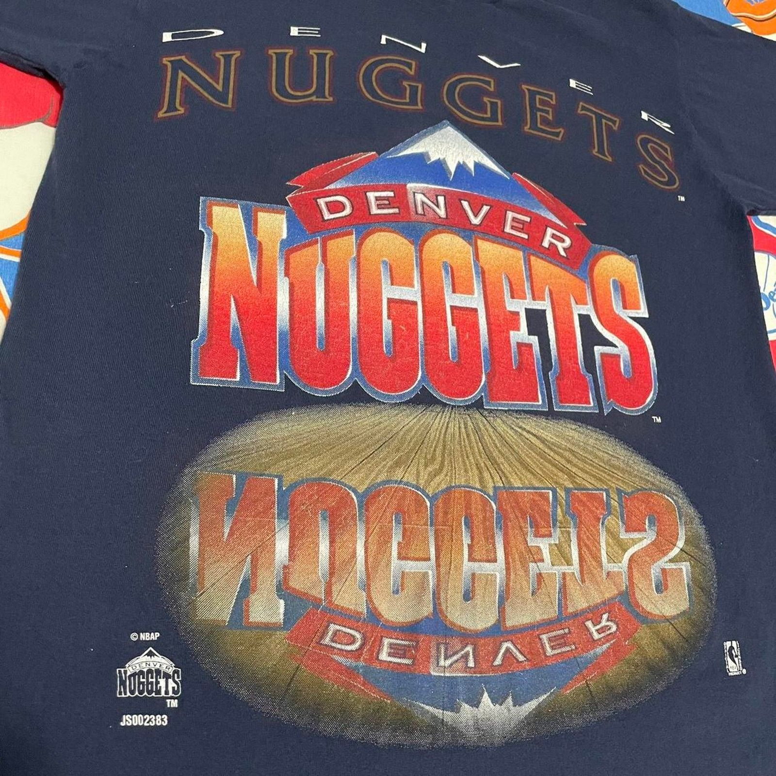 NBA × Vintage Vintage 90s NBA Denver Nuggets Logo Basketball Playoffs Tee Size US M / EU 48-50 / 2 - 3 Thumbnail