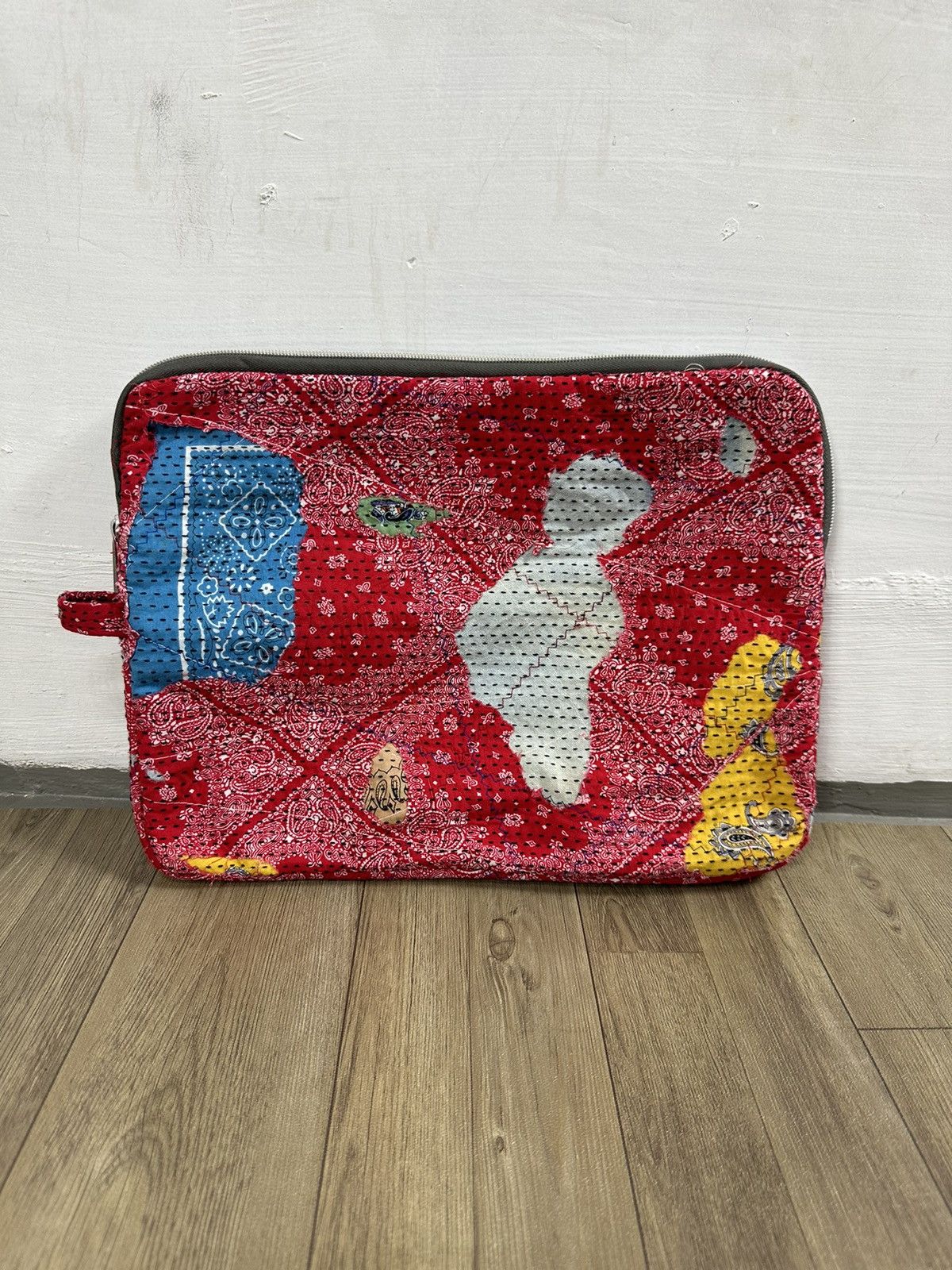 Handmade Custom Made Distressed Patchwork Boro Paisley cutch bag Size ONE SIZE - 13 Thumbnail