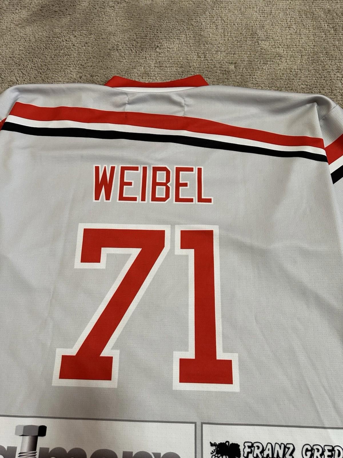 Designer Hockey Jersey 53 SHC Bettlach Trikot Shirt #71 WEIBEL Jersey Size US XL / EU 56 / 4 - 12 Thumbnail