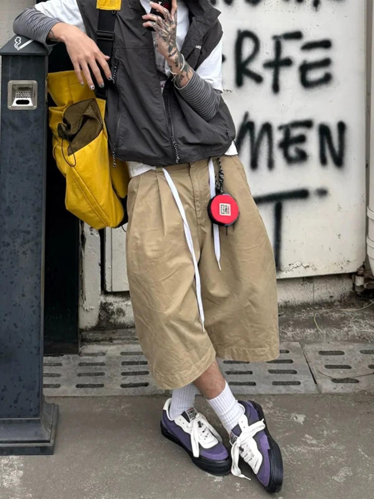 Other Khaki Relaxed 7/8 Workwear Baggy Shorts Size US 32 / EU 48 - 1 Thumbnail
