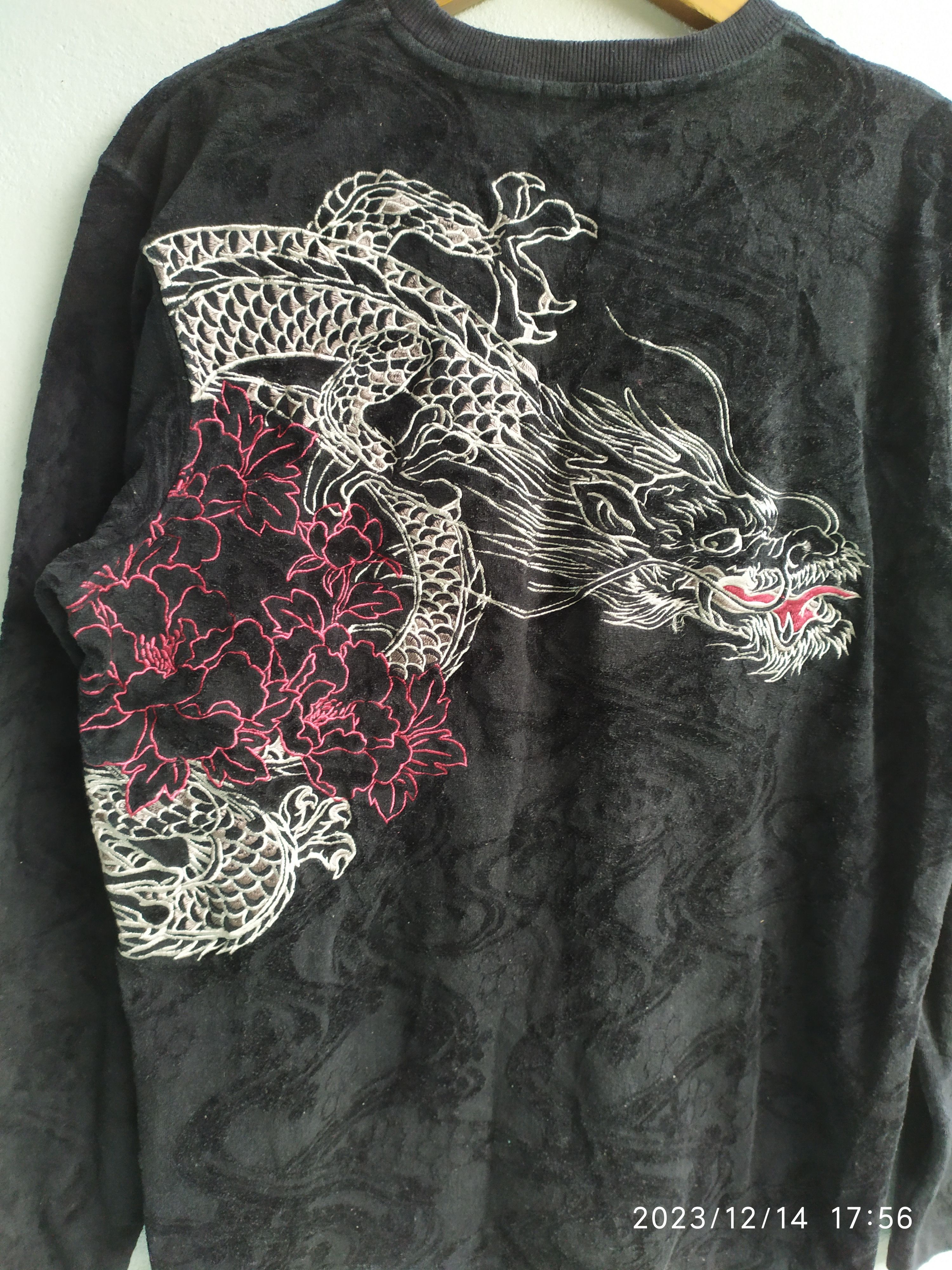 14th Addiction × If Six Was Nine × Japanese Brand 💥Long Sleeve Shirt Dragon Embroidered Sukajan Size US M / EU 48-50 / 2 - 3 Thumbnail