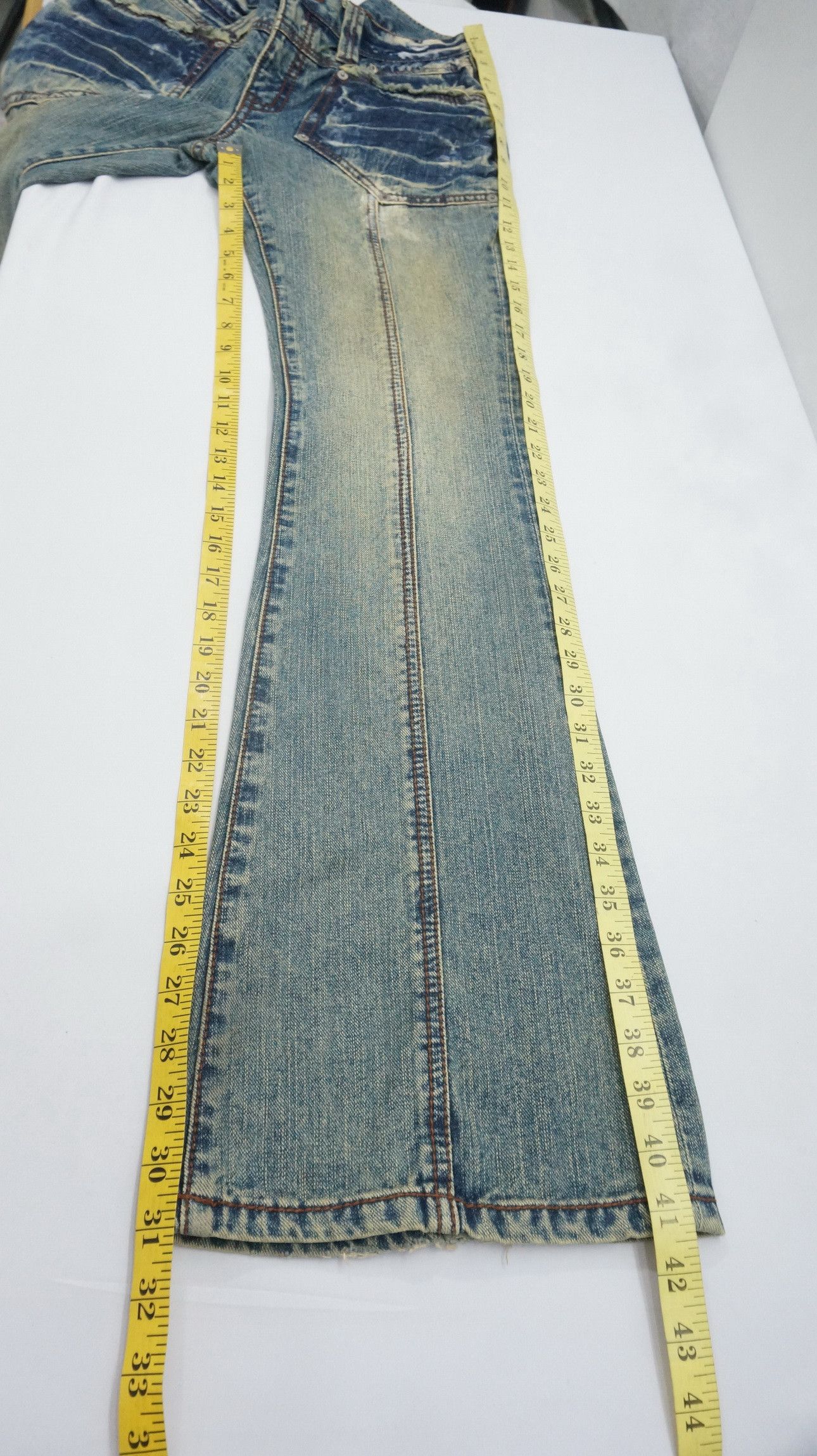 Morgan Homme Dope 🔥 MORGAN HOMME Distressed Flared Vintage Jeans Size US 28 / EU 44 - 10 Thumbnail