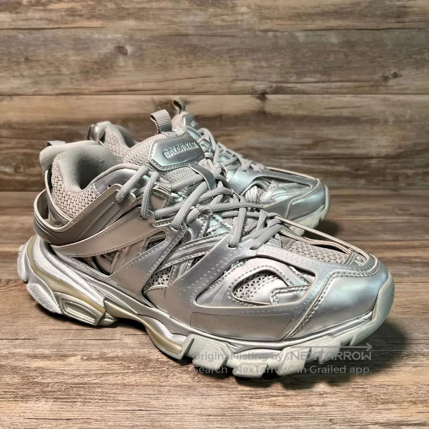 Balenciaga Balenciaga Arena High 'Metallic Silver' Sneakers | Grailed