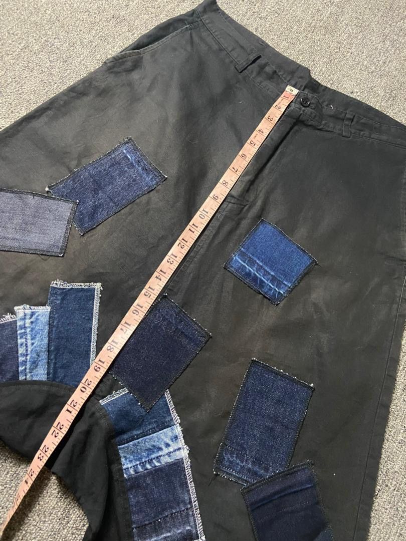 Comme des Garcons Comme des Garcons Black Drop Crotch Patchwork Pants (185) Size US 32 / EU 48 - 10 Thumbnail