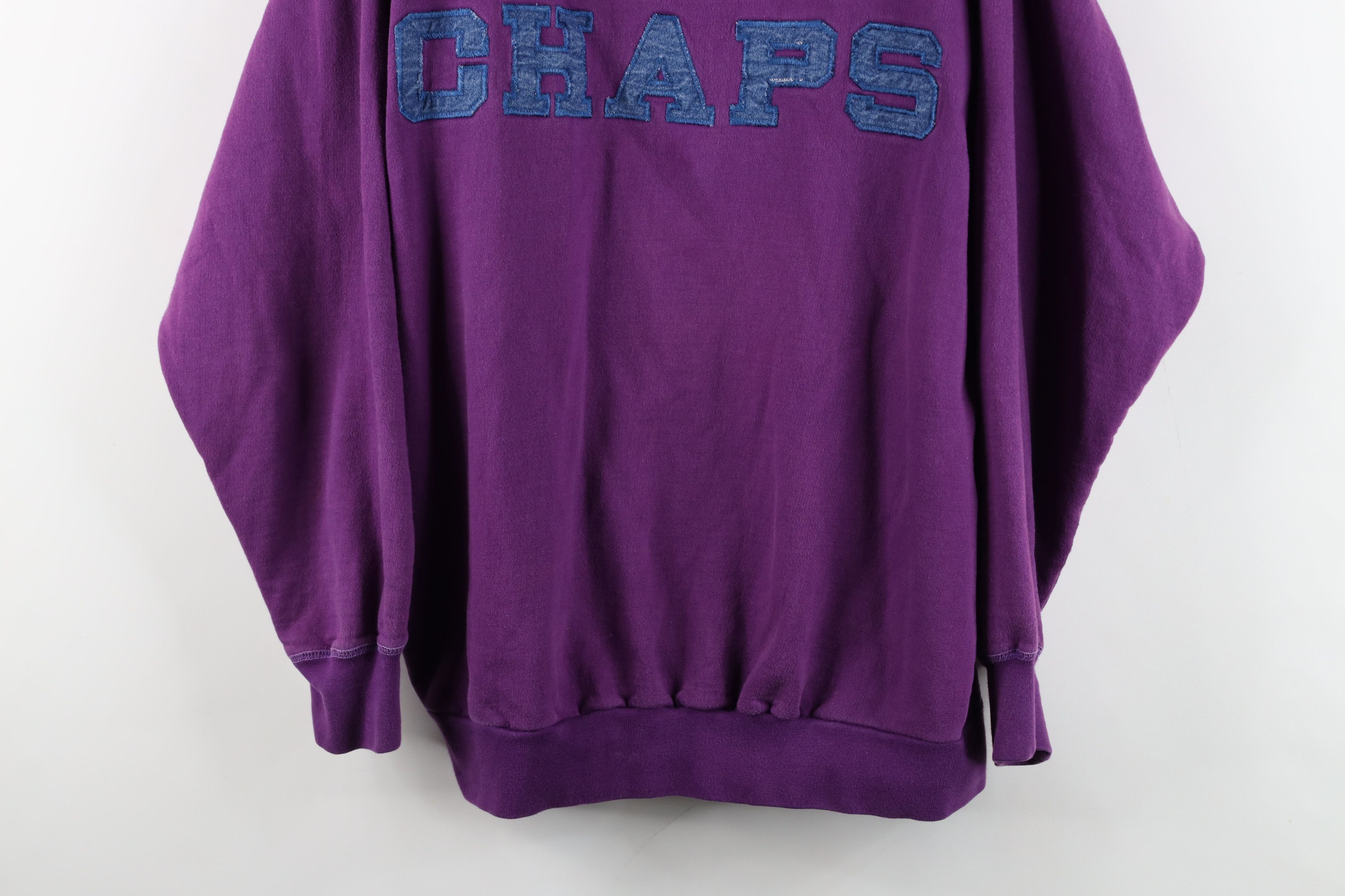 Ralph Lauren × Vintage Vintage 90s Chaps Ralph Lauren Spell Out Sweatshirt Size M / US 6-8 / IT 42-44 - 3 Thumbnail