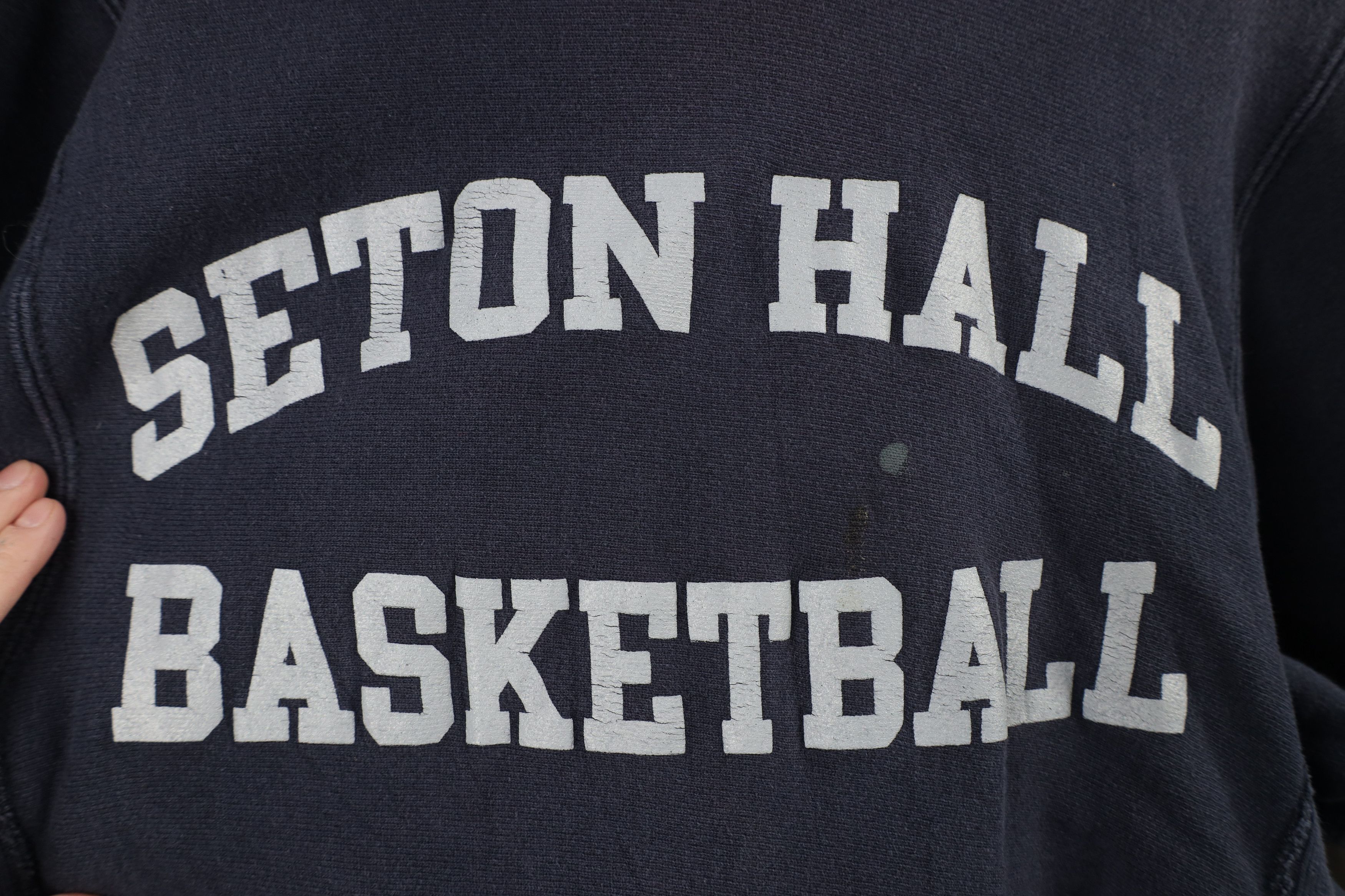 Vintage Vintage 80s 90s Sand Knit Basketball Reverse Weave Hoodie Size US S / EU 44-46 / 1 - 4 Thumbnail