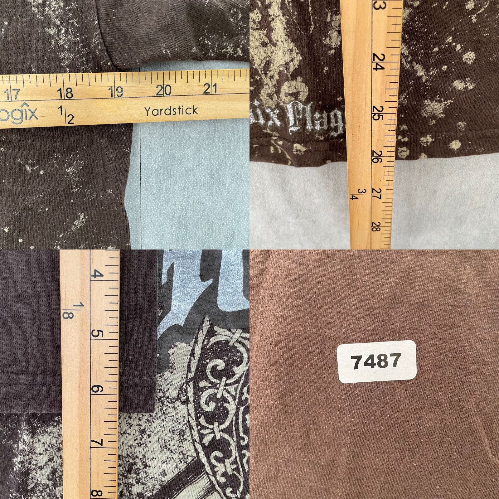 Vintage Six Flags Shirt Adult Medium Brown Six Flags Theme Park Skull Graphic T-Shirt Mens M Brown Amusement Park 90s Skull Theme Comics Mens Size US M / EU 48-50 / 2 - 8 Thumbnail