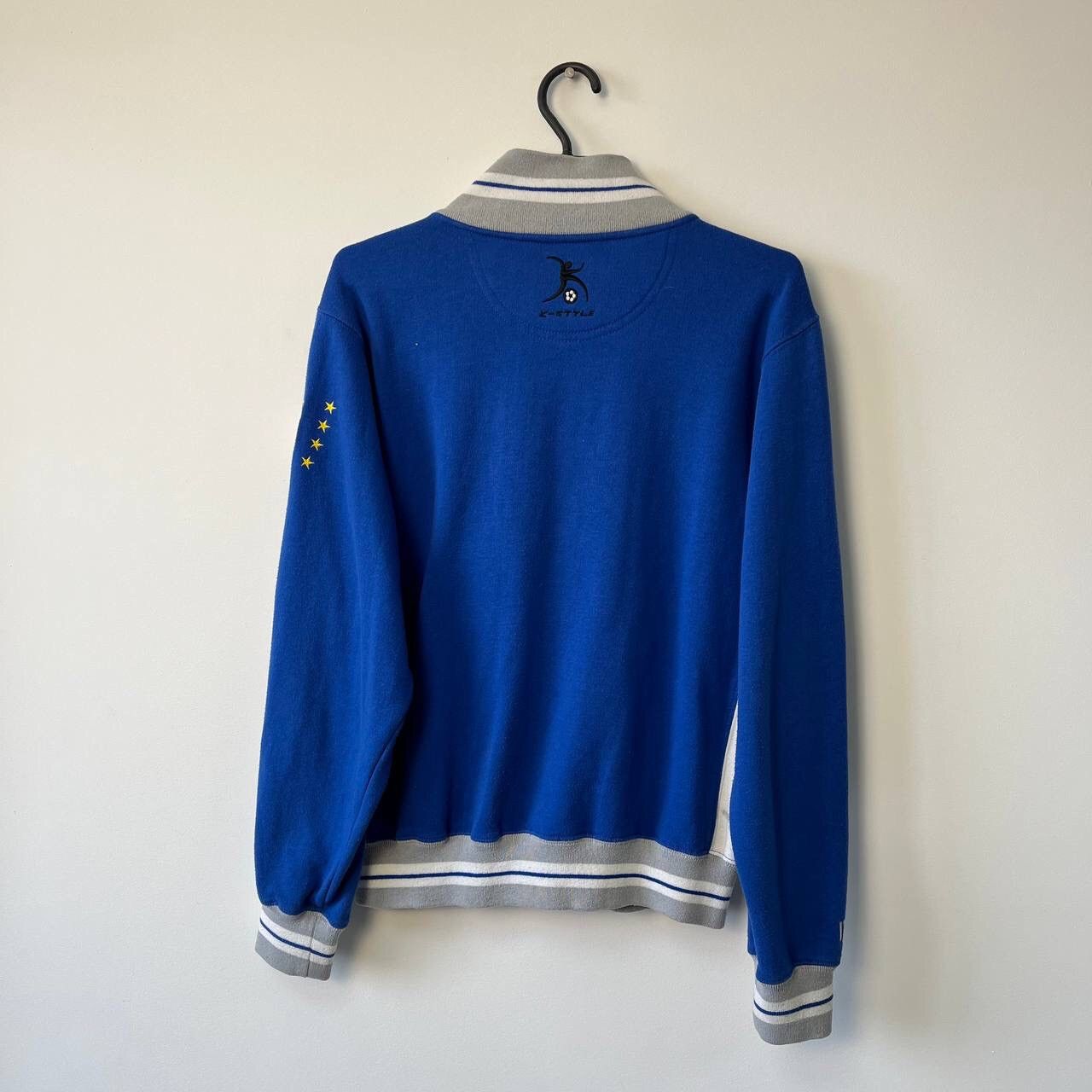 Vintage Y2K Rare 🇮🇹 Blue Italia Team big center logo Soccer Zip Size US M / EU 48-50 / 2 - 9 Thumbnail