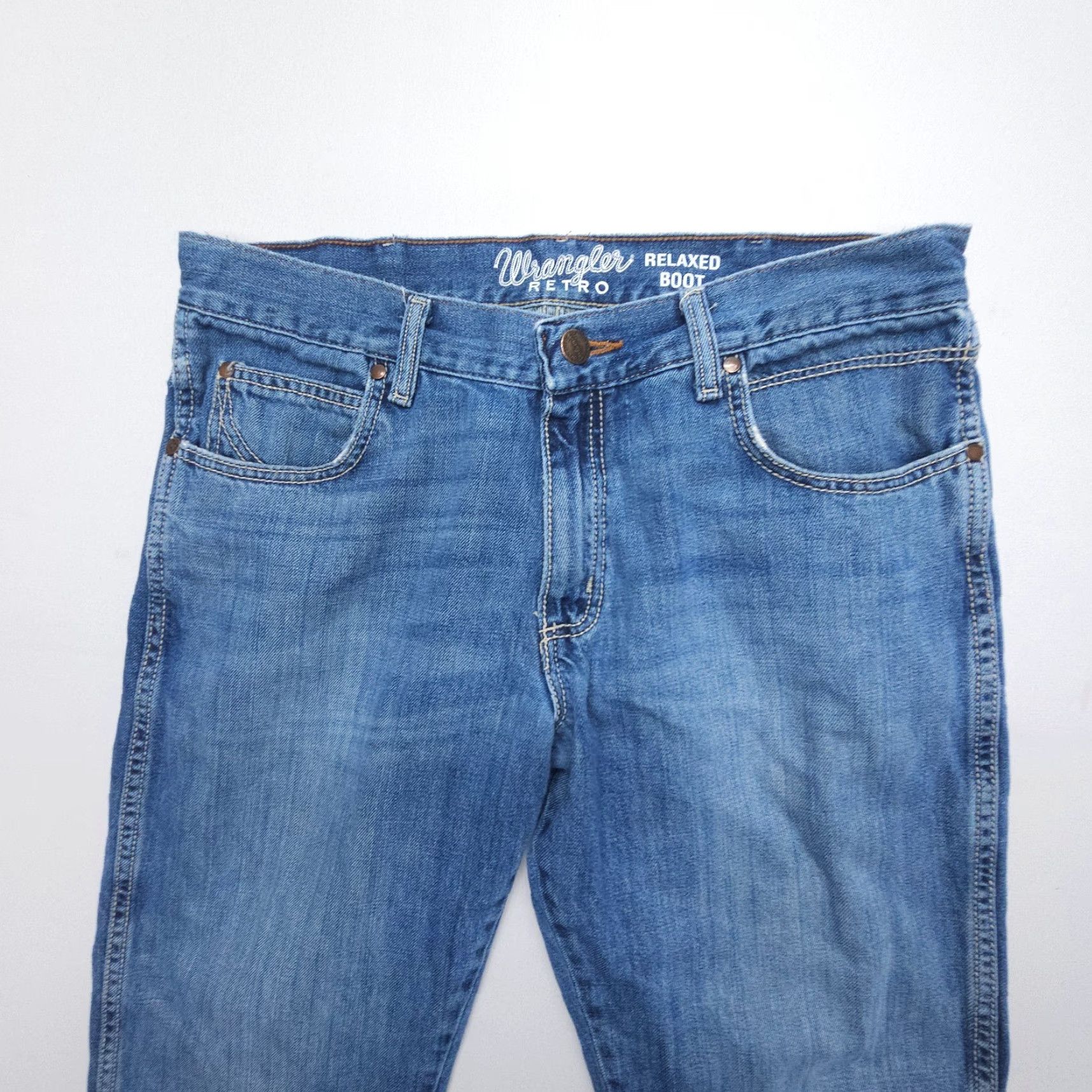 Wrangler Wrangler Retro Relaxed Boot Jeans Mens 34 x 29 Blue Measured Western Work Denim Size US 34 / EU 50 - 6 Thumbnail