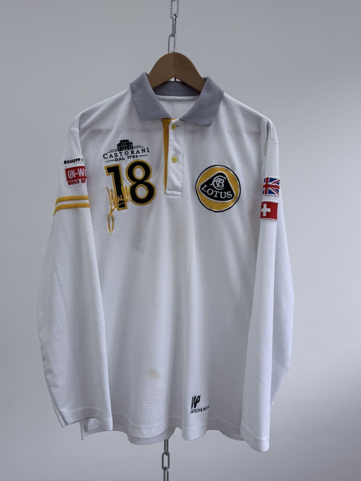 Formula 1 Vintage Lotus Cars Racing Rugby Sweatshirt Size US L / EU 52-54 / 3 - 1 Thumbnail
