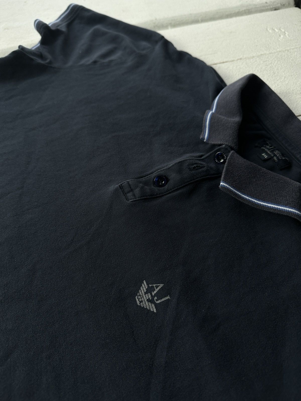 Armani 🚨Y2K ARMANI JEANS BLUE POLO GIORGIO T-shirt Avant Garde Size US XL / EU 56 / 4 - 4 Thumbnail