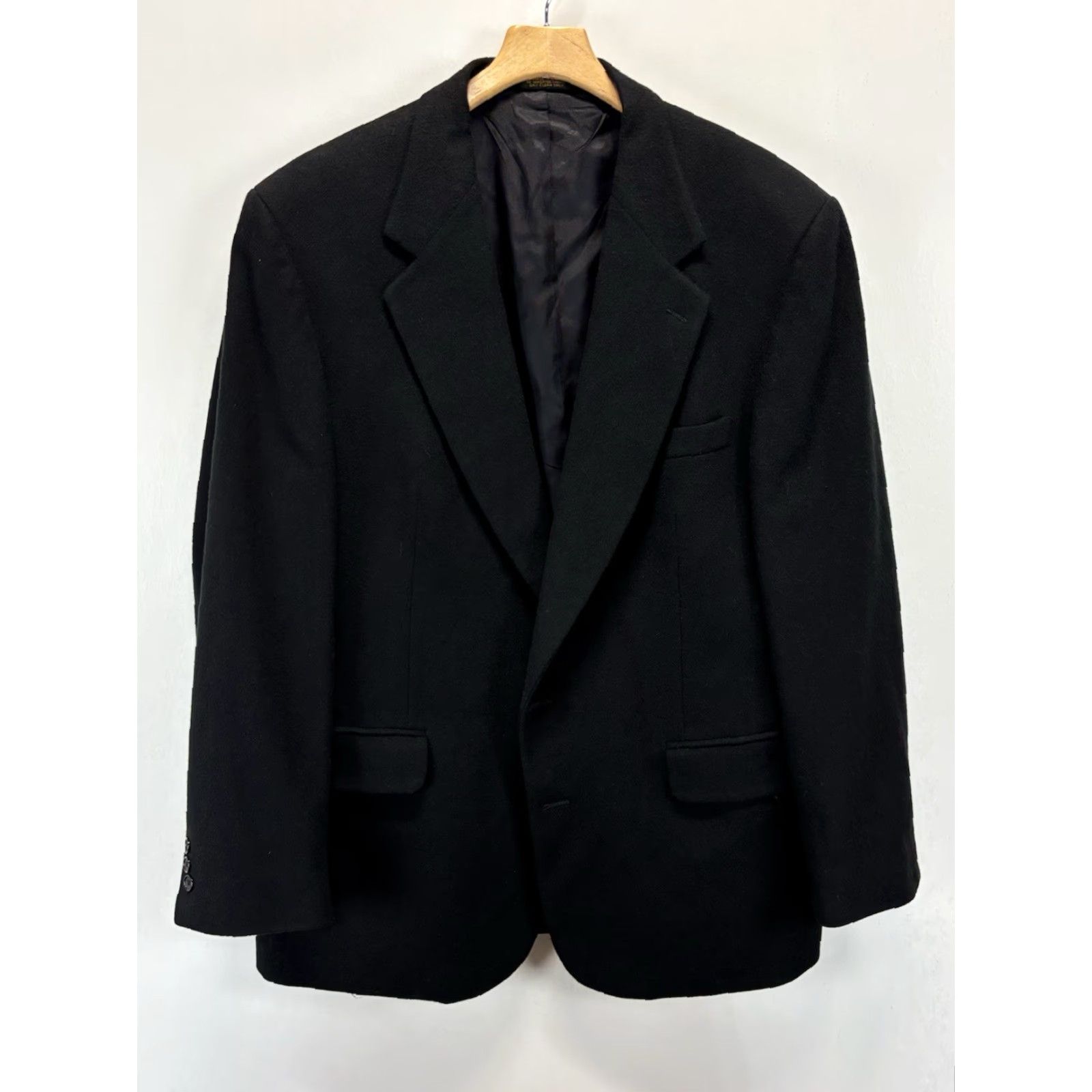 Vintage VINTAGE Rogers Scott Blazer Jacket 100% Cashmere Black Sz 46L Mens Long Two-Button Sport Coat Blazer Shirt? Size 46R - 5 Thumbnail