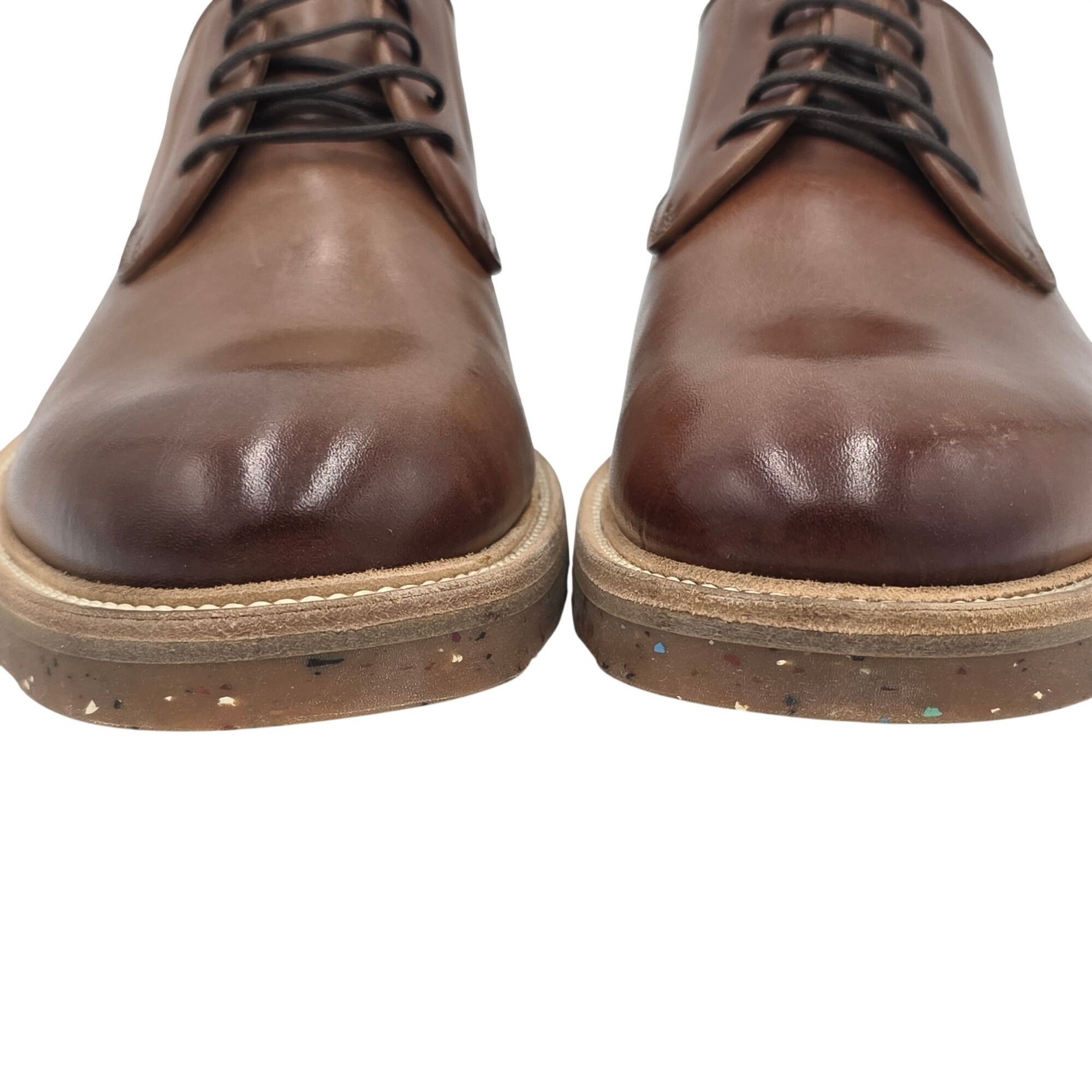 Barneys New York NEW Barneys New York 7656 Maine Burnished Brown Leather Derb Size US 8.5 / EU 41-42 - 7 Thumbnail