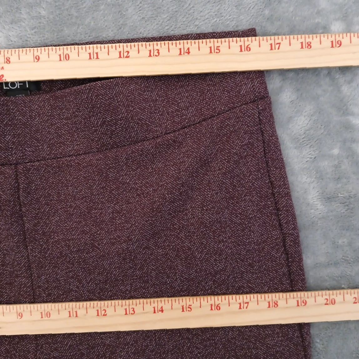 Ann Taylor Ann Taylor Loft Purple Skinny Ankle Pants Womens Large High Rise Pull On 33x27 Regular Deadstock? No — Vintage: No Size 36" / US 14 / IT 50 - 2 Thumbnail