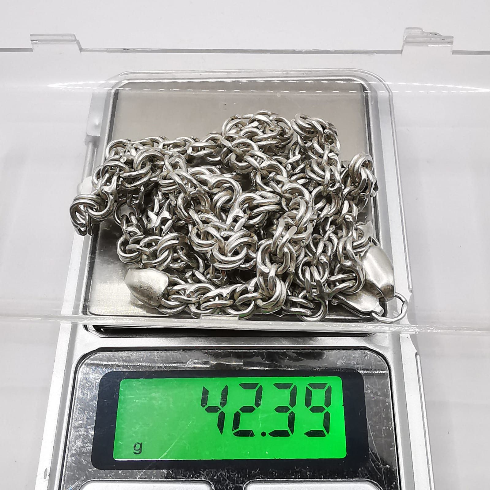 Sterling Silver Vintage Chain, 925 Sterling Silver, Signed 42.39g Size ONE SIZE - 7 Thumbnail
