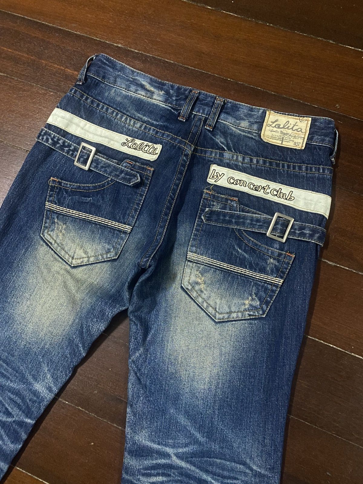 If Six Was Nine Rare LOLITA BY CONCEPT CLUB BY EXOTIC DENIM BUCKLE PANTS Size US 35 - 7 Thumbnail