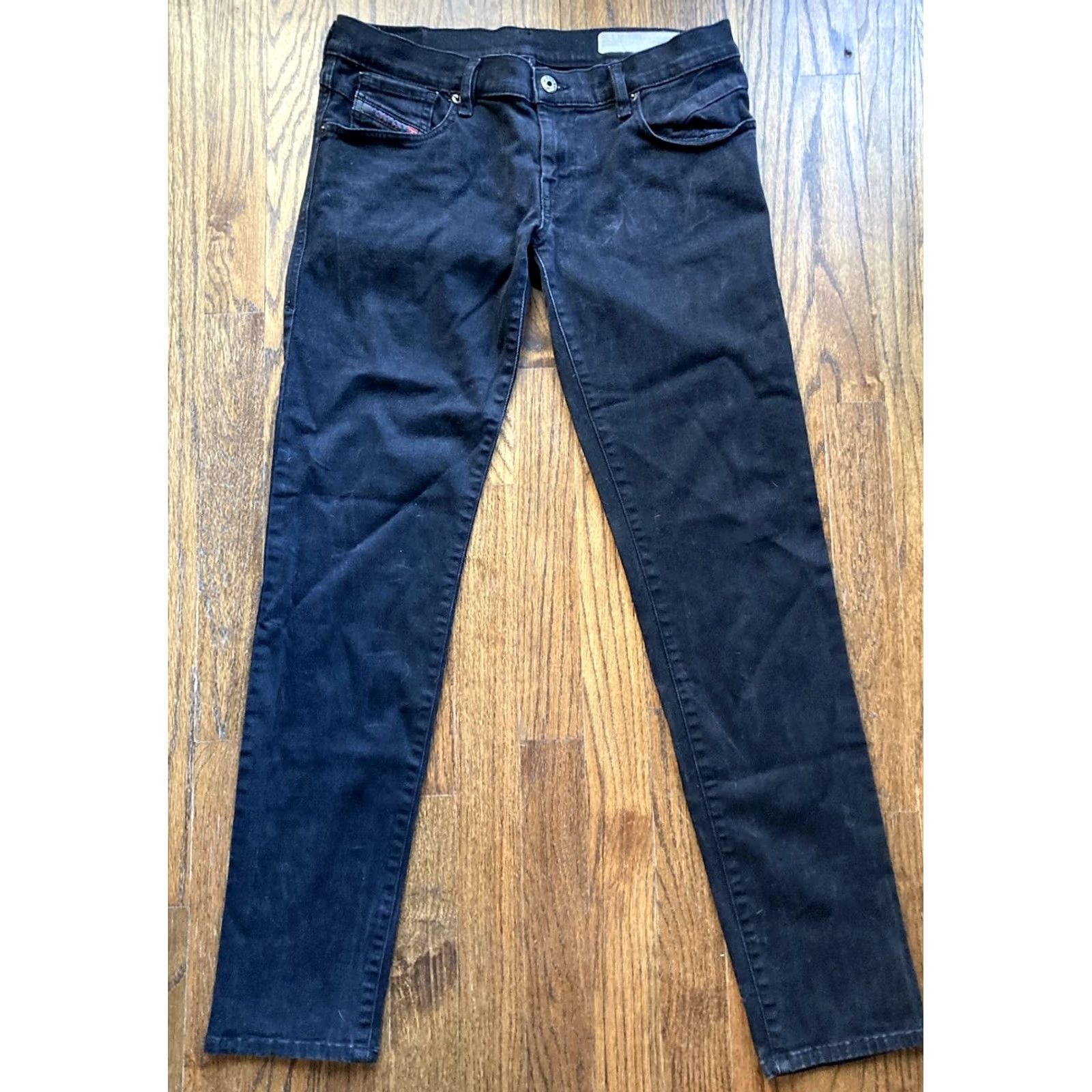 Diesel Diesel Jeans Womens 29x30 Black Slim Skinny Low Rise Stretch Denim Cord Zip Inseam 30 Womens 90s City USA Size 29" - 2 Thumbnail