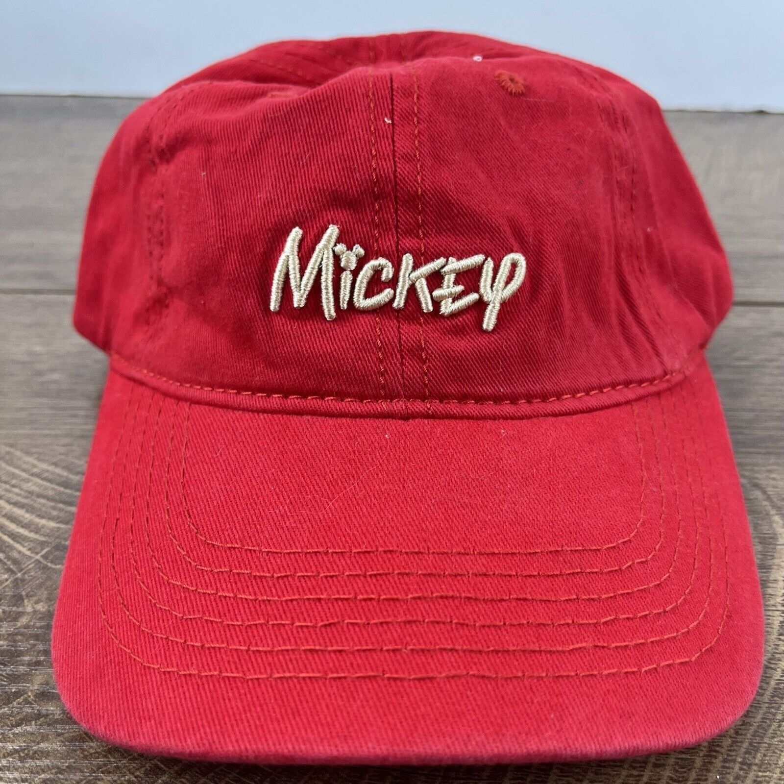 Other Mickey Mouse Hat Mickey Red Cap Adjustable Hat Red Adult Fit Size ONE SIZE - 3 Thumbnail