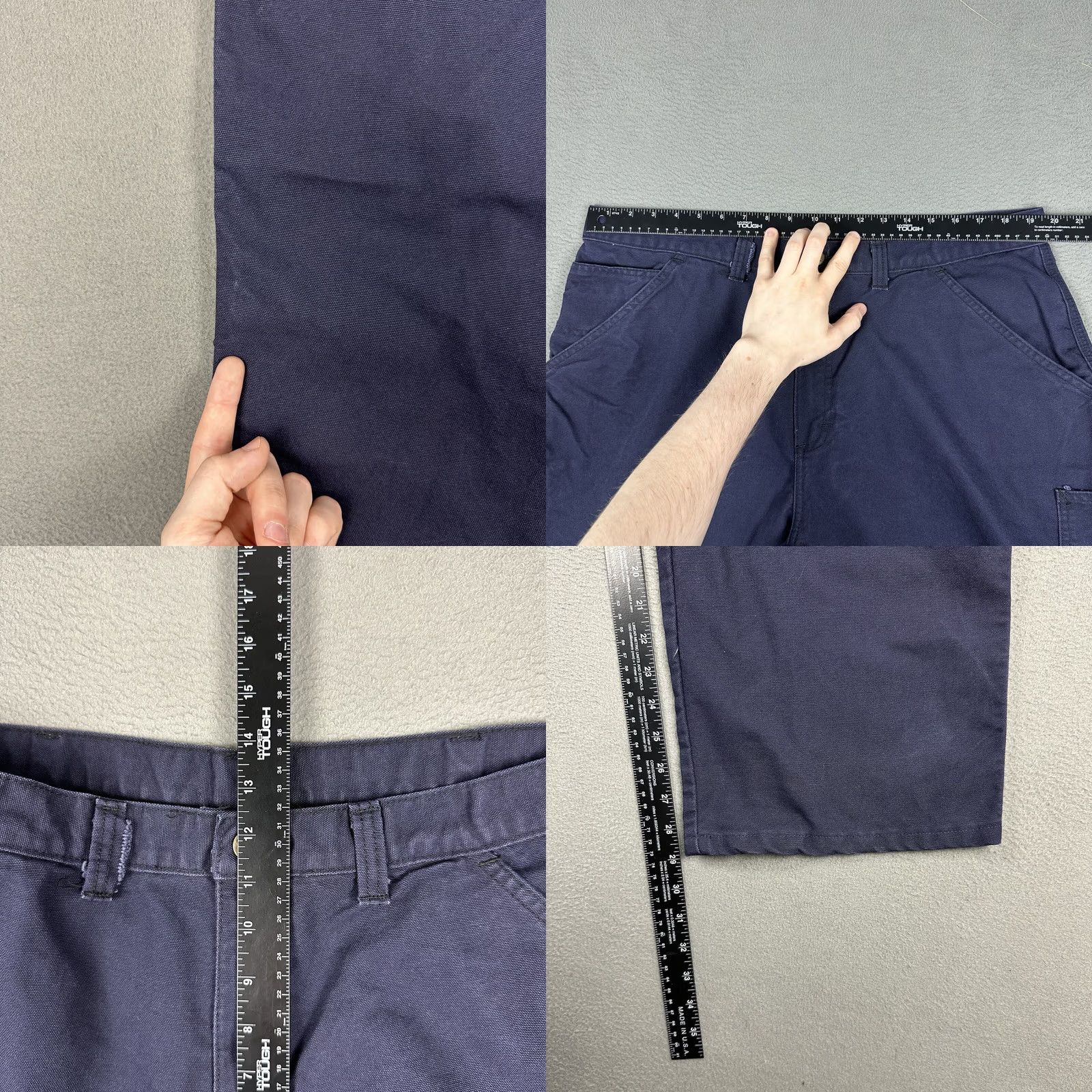 Vintage Riverside Pants Mens 40x29 Blue FR Flame Resistant Carpenter Cotton Blend Pants Mens Size US 40 / EU 56 - 9 Thumbnail