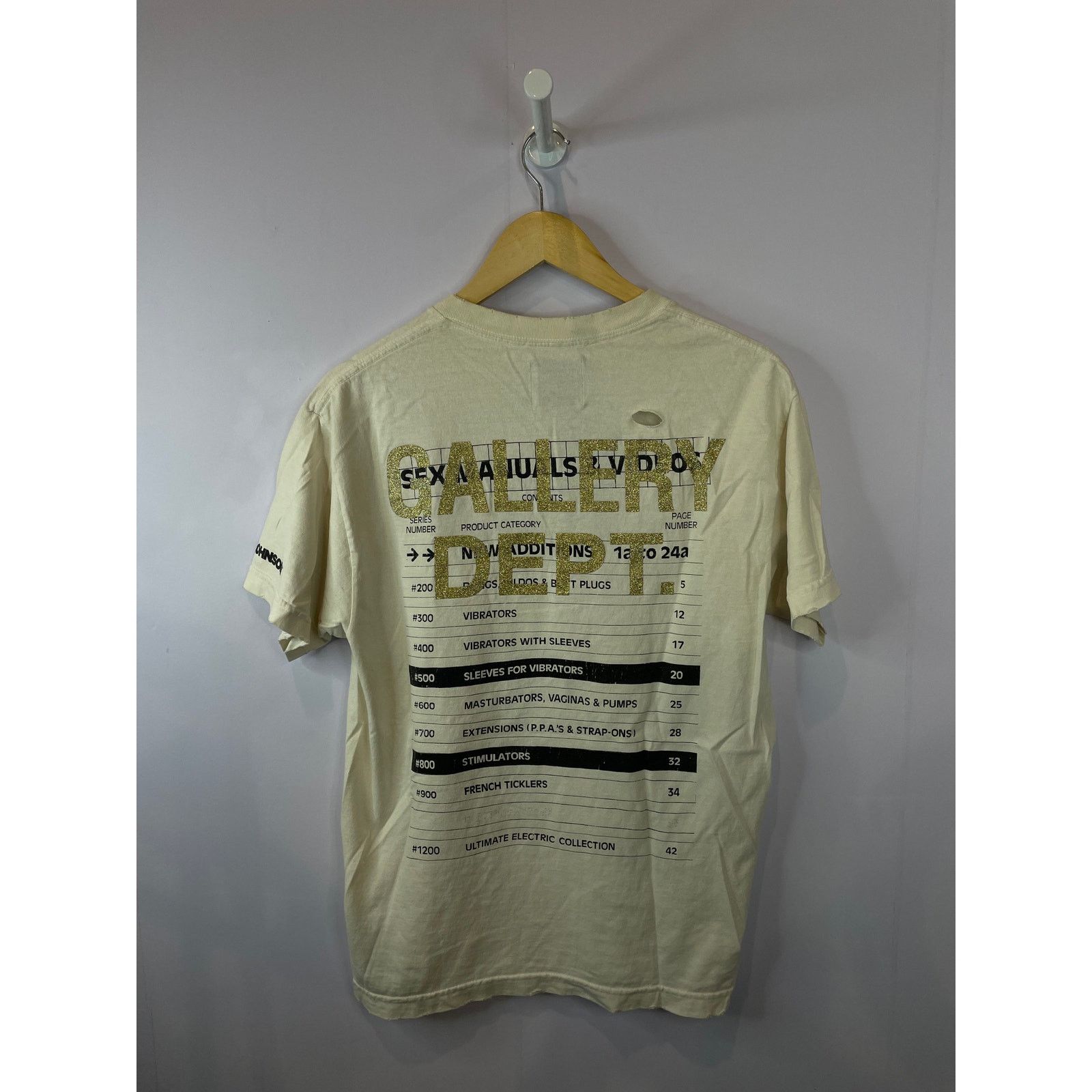 Gallery Dept. Gallery Dept Sexual Positions Tee Cream Pink Used Small Size US S / EU 44-46 / 1 - 4 Thumbnail