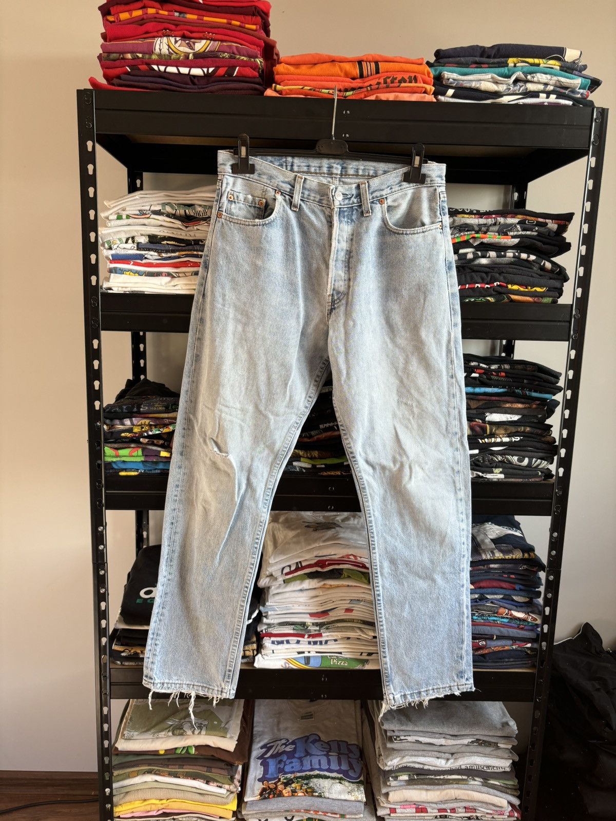 Levi's × Vintage Vintage Levis 517 Flare JEANS 90S MADE IN UK RARE DENIM Size US 33 - 5 Thumbnail
