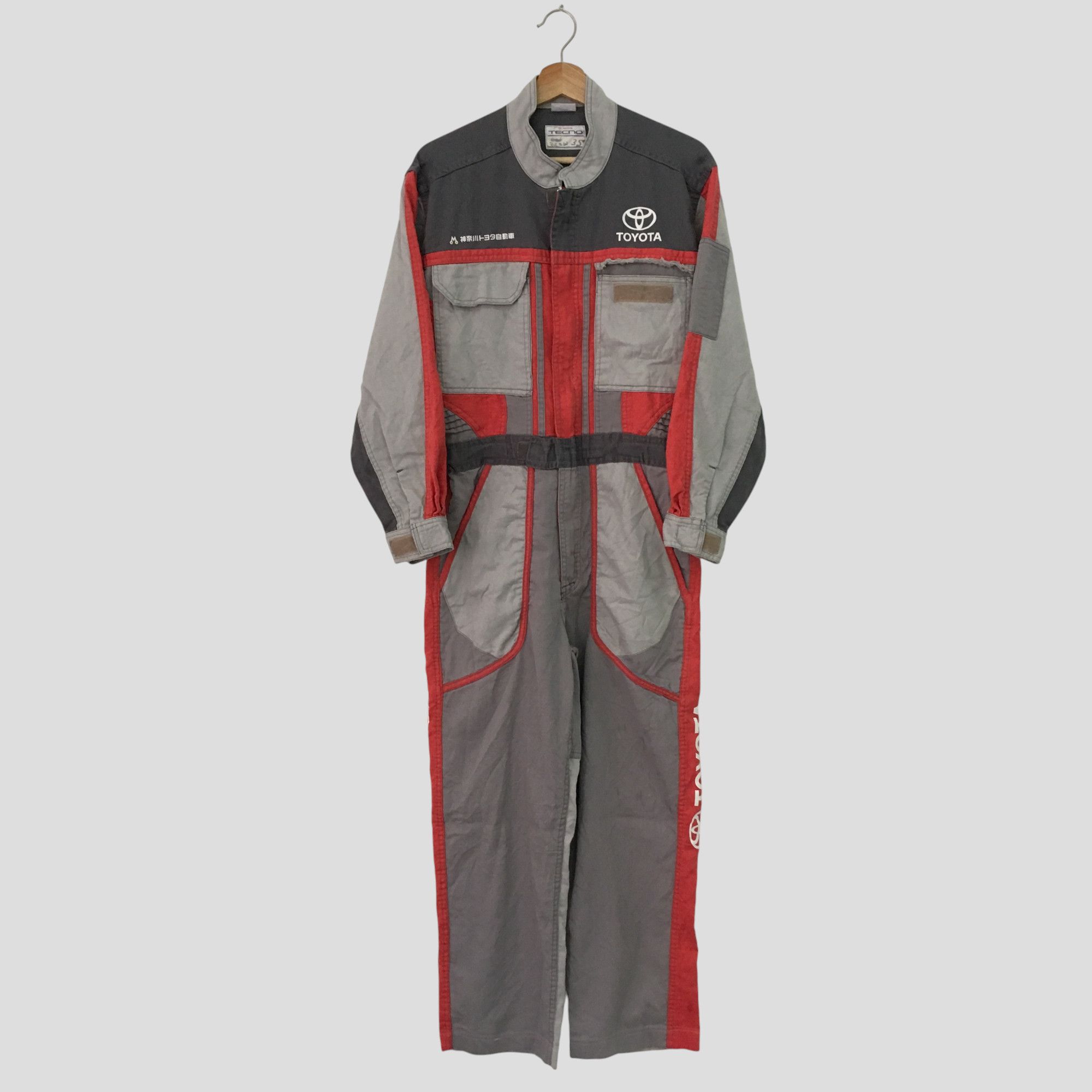 Vintage Vintage Toyota Motorsport Techno Workers Wear Coveralls Size US 30 / EU 46 - 1 Thumbnail