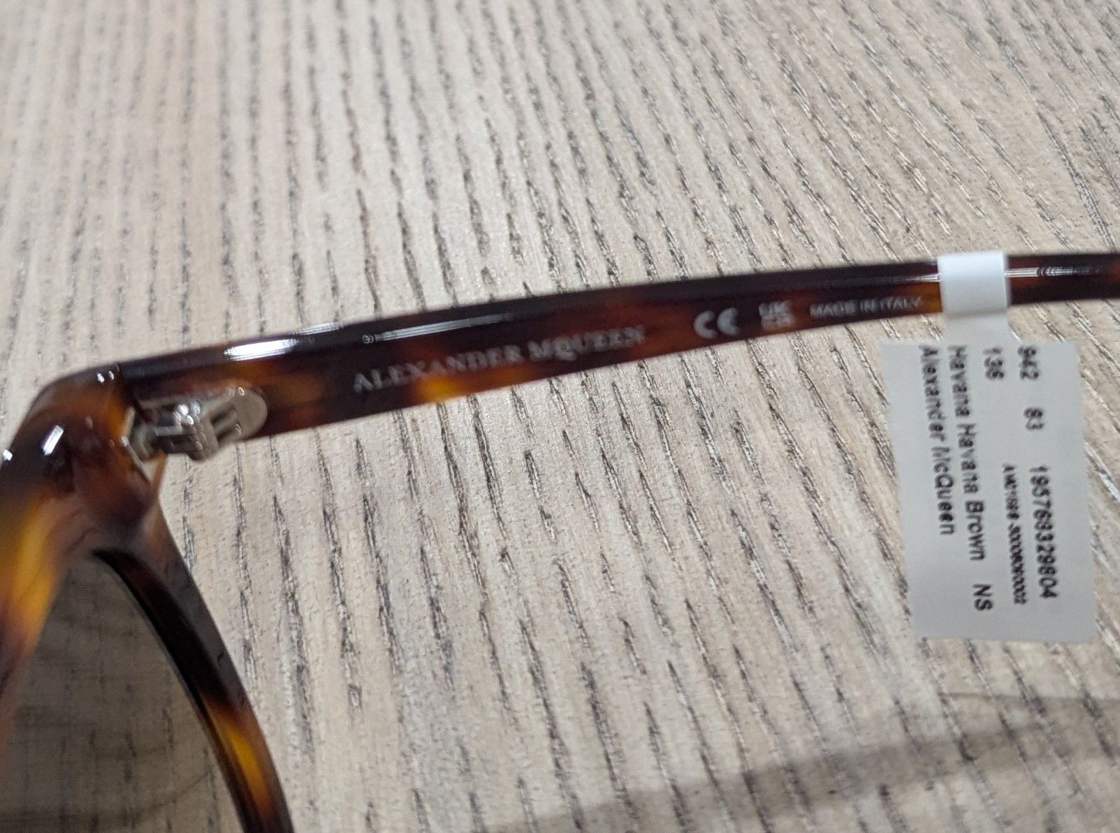 Alexander McQueen Oval 53mm Sunglasses Havana Brown