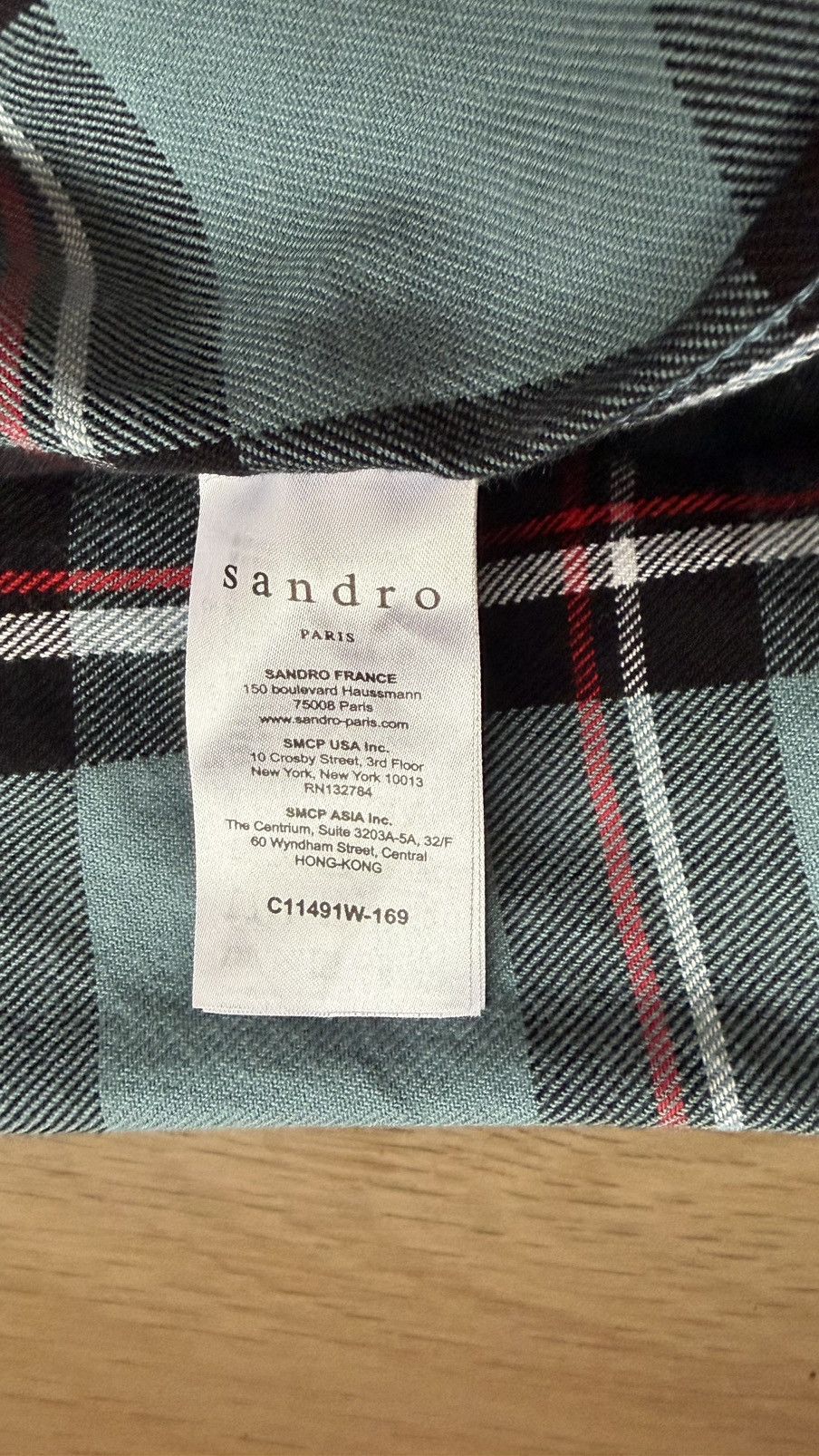 Sandro Sandro Blue Plaid Button Up Shirt Size US XL / EU 56 / 4 - 5 Thumbnail