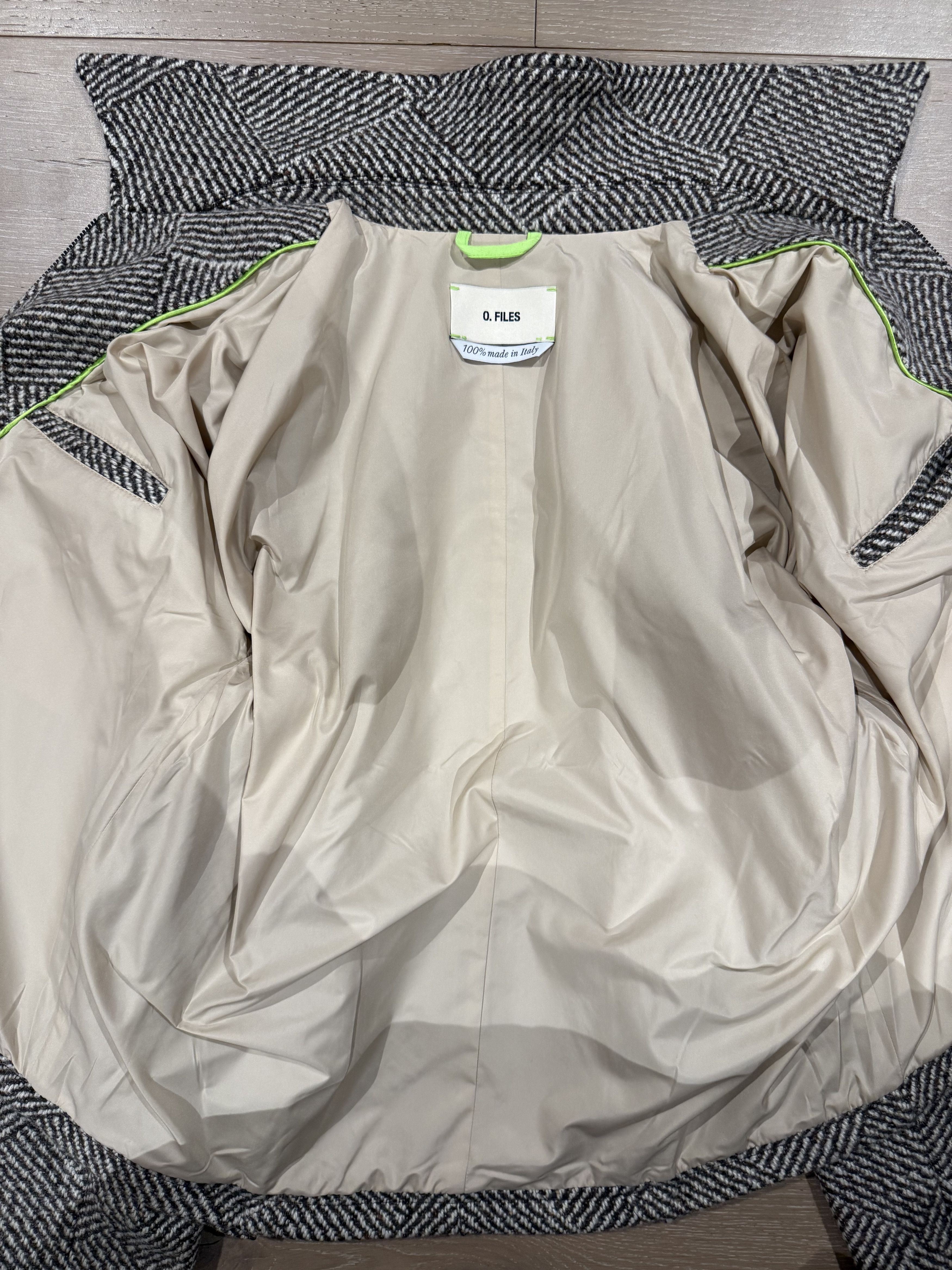 Ojardorf 💚 O. FILES Chess Wool Jacket in Mocha/Cream Medium NEW Size US M / EU 48-50 / 2 - 17 Thumbnail