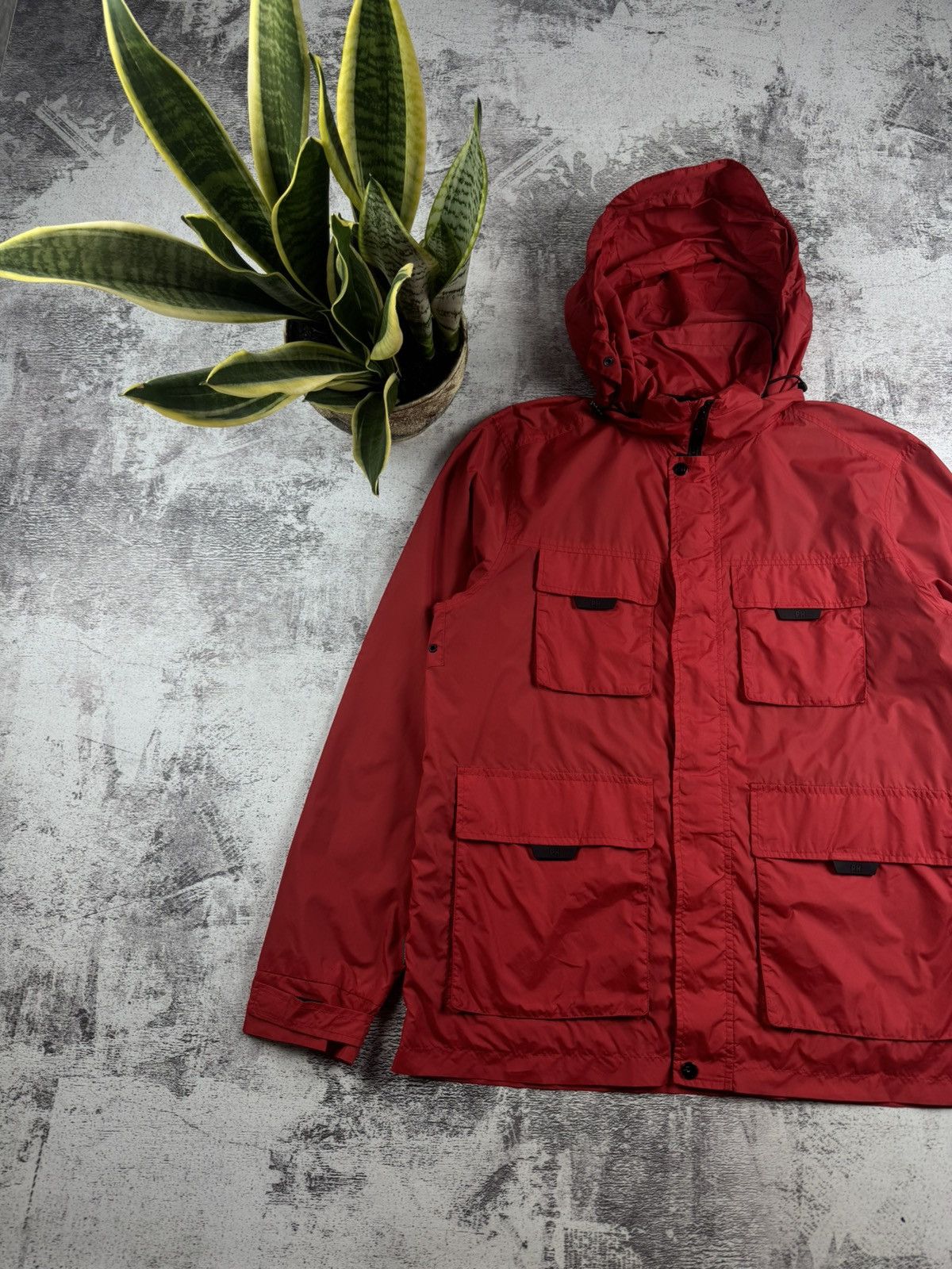 Vintage Peaceful Hooligan Dudley Red Zip Men’s XL Nylon Pocket Jacket Winderbreaker Size US XL / EU 56 / 4 - 2 Thumbnail