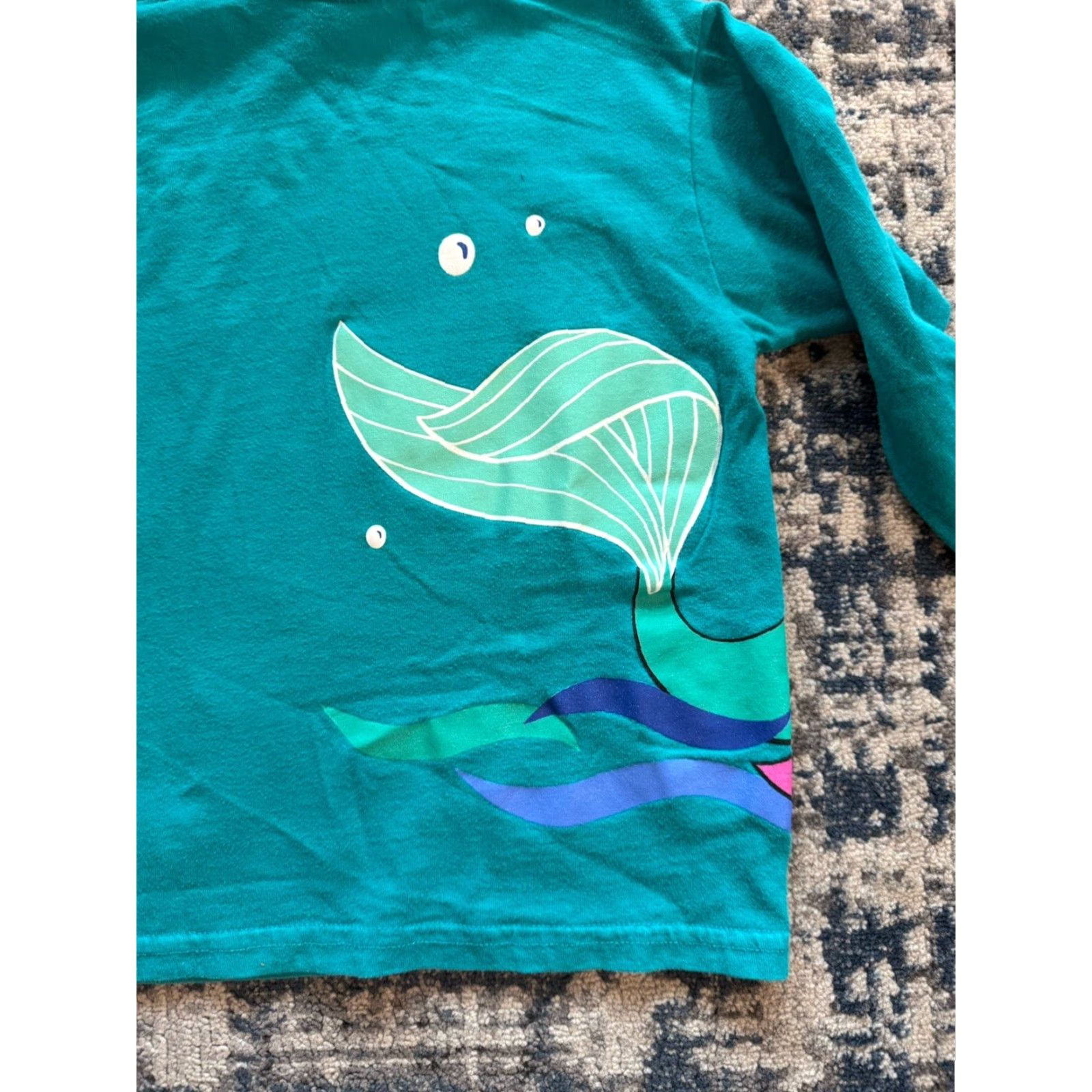 Disney VINTAGE Disney The Little Mermaid Long Sleeve Shirt 7-8 Girls Teal Cotton Blend 1990s Disney Promo Sportswear/Beach Womens? Size US M / EU 48-50 / 2 - 7 Thumbnail