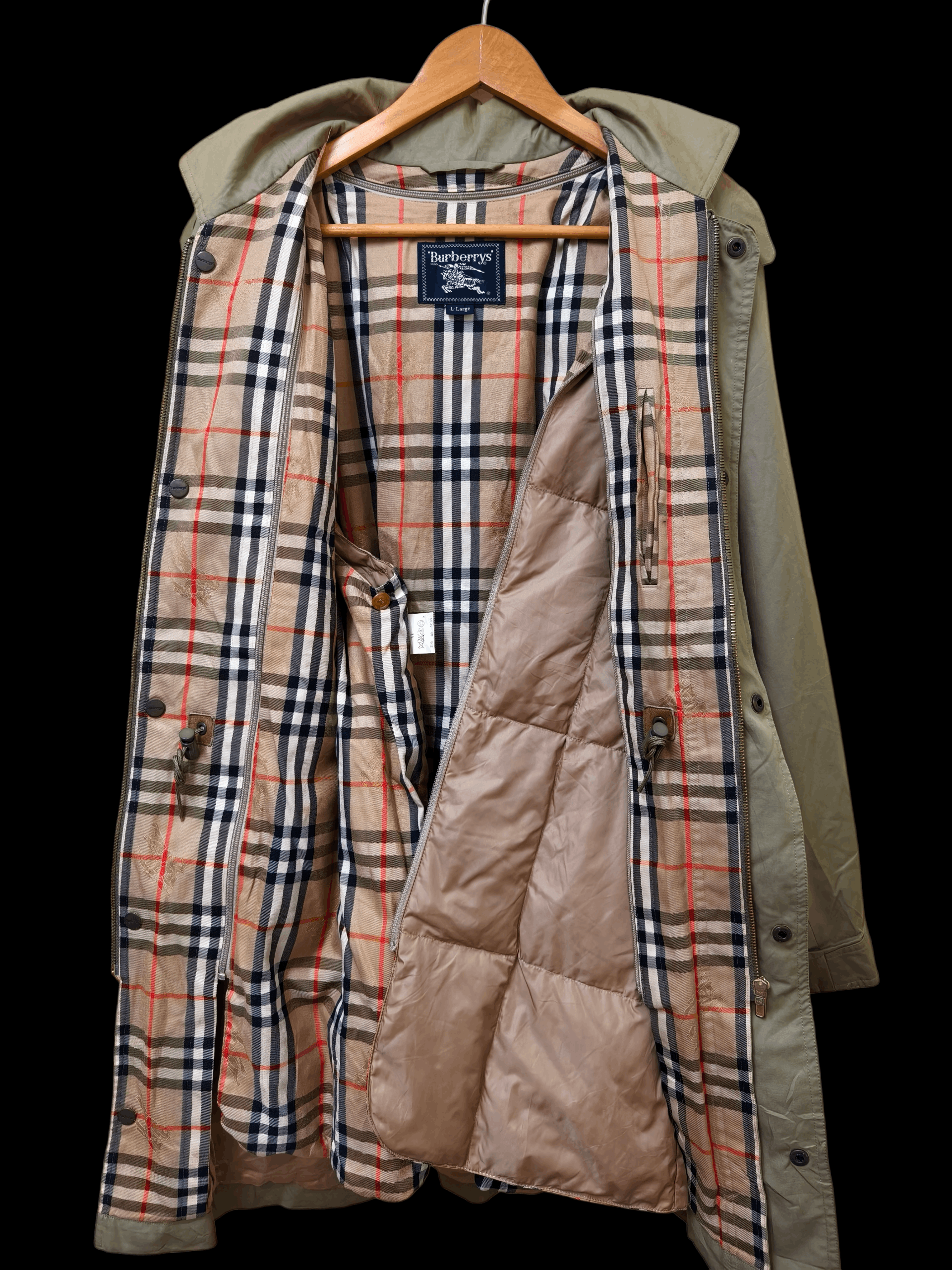 Burberry Prorsum Burberrys Vintage Nova Check Lined Hooded Parka Size US L / EU 52-54 / 3 - 2 Thumbnail