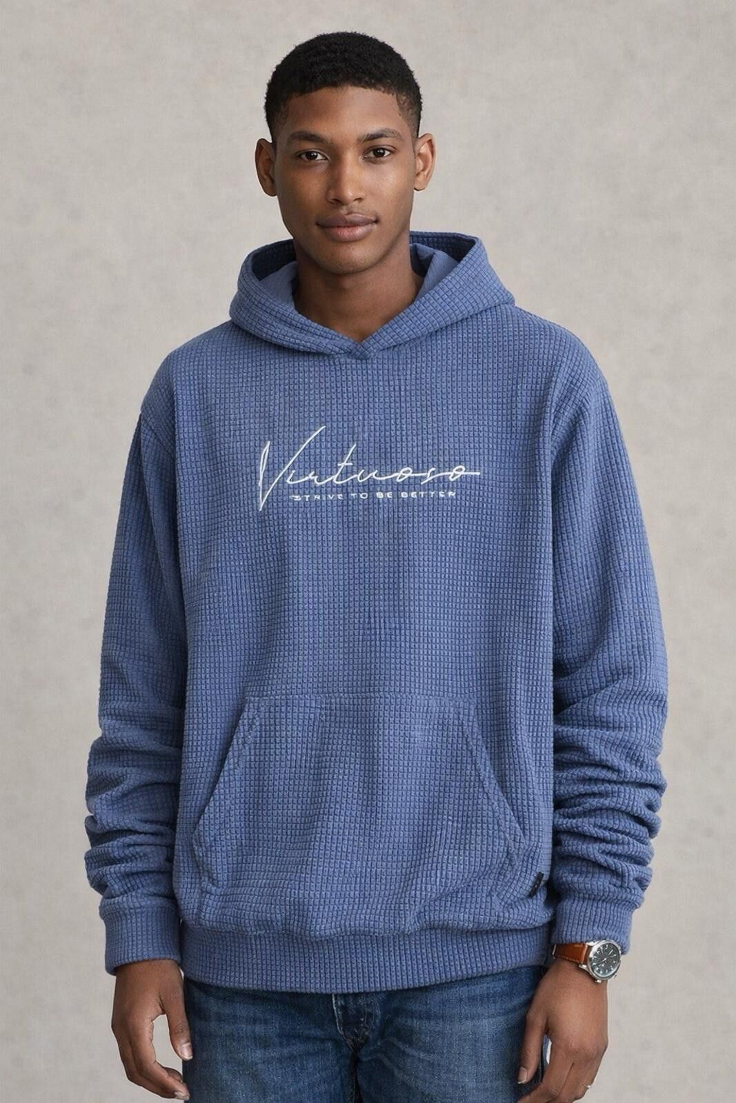 The Unbranded Brand Mens Letter Graphic Print Hoodie Pocket Pullover Top EST:XL Size US XL / EU 56 / 4 - 1 Thumbnail