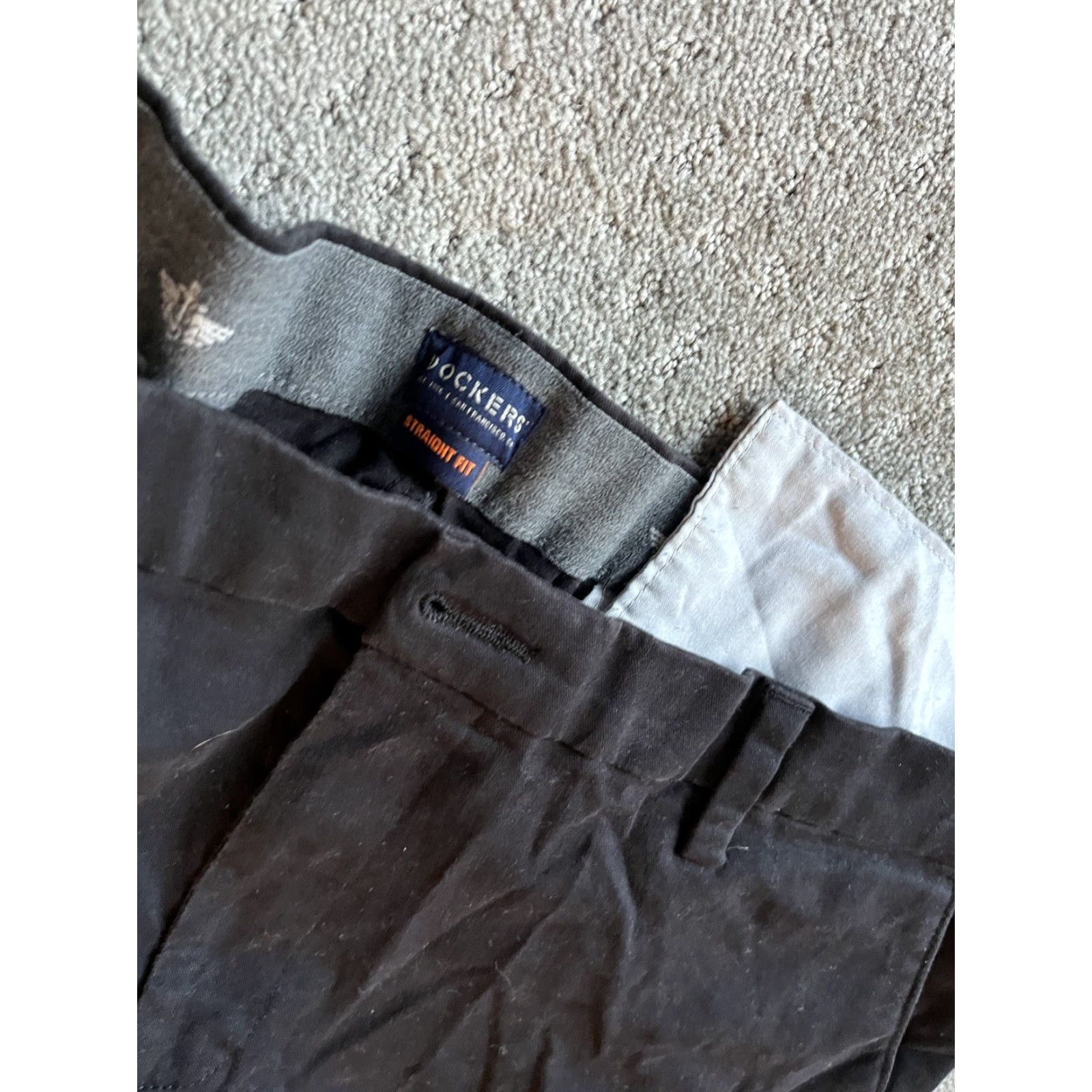 Dockers DOCKERS Chino Pants Mens 40x32 Black Flat Front Straight Fit Classic Size US 40 / EU 56 - 5 Thumbnail