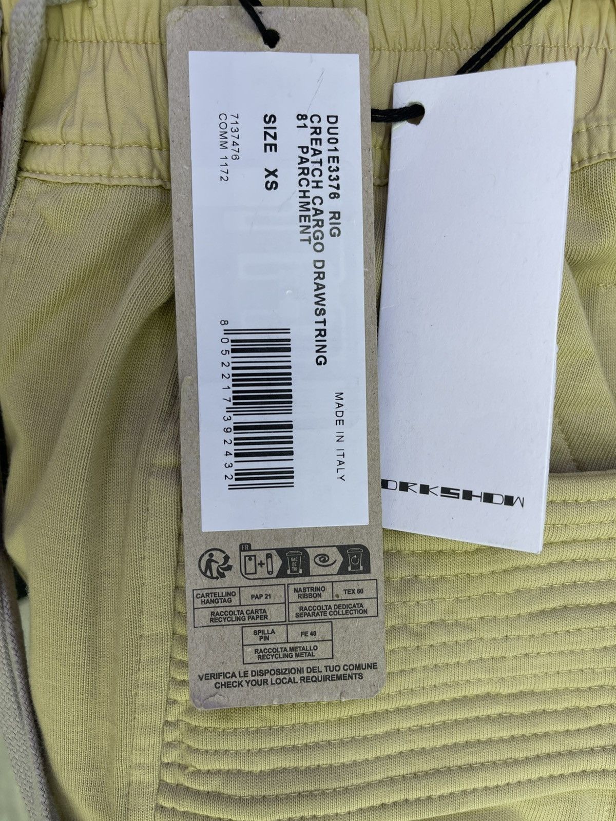 Rick Owens Rick Owens “hollywood Creatch” sweatpants (yellow) Size US 27 - 6 Thumbnail
