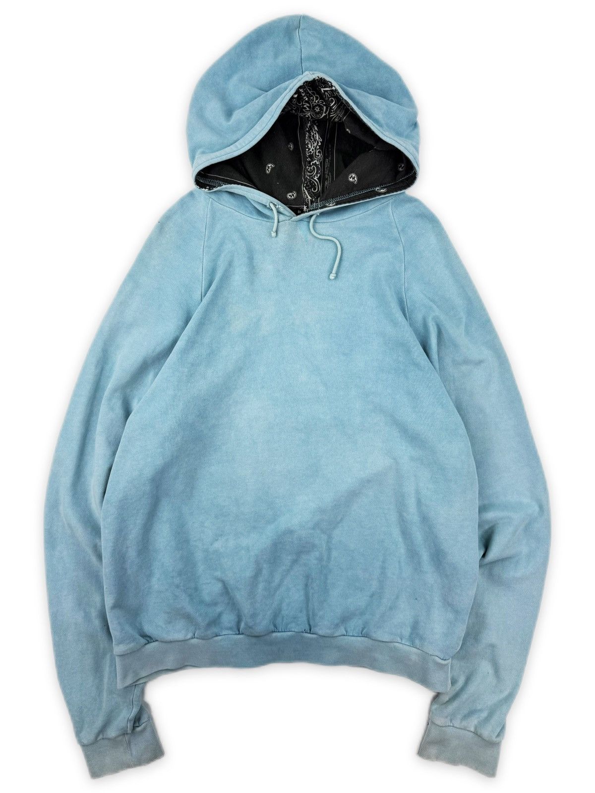 Raf Simons AW04 Raf Simons ‘Waves’ Reverse Paisley Light Blue Hoodie Size US M / EU 48-50 / 2 - 1 Thumbnail